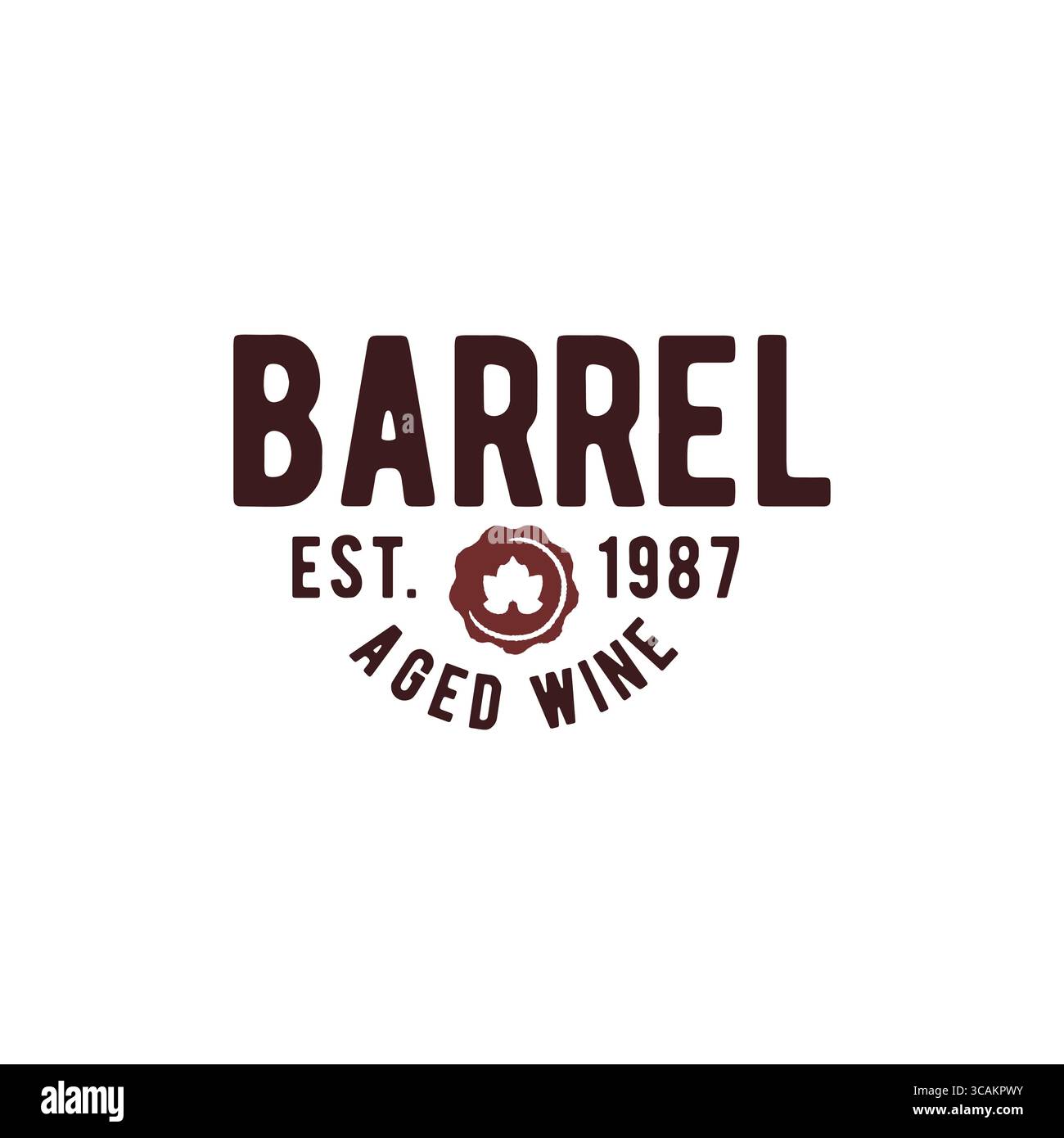 Barrel Wine Logo Stock Vector