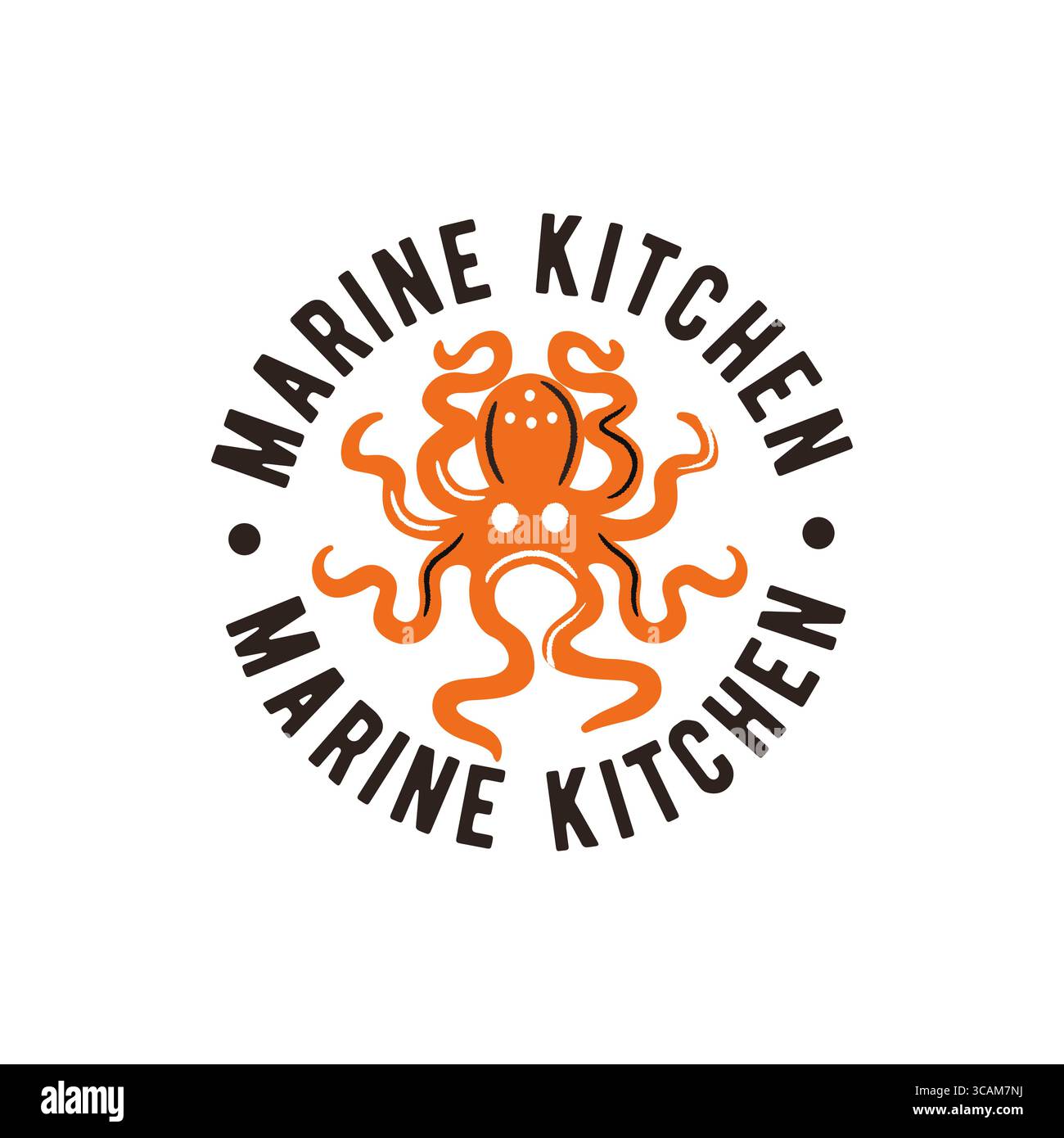 Marine Kitchen Logo Stock Vector