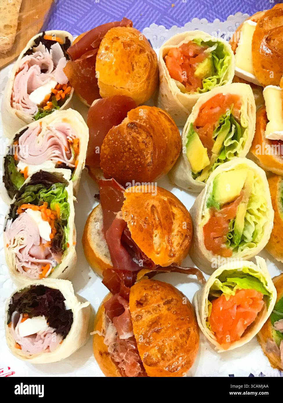 Assorted canapes. Stock Photo