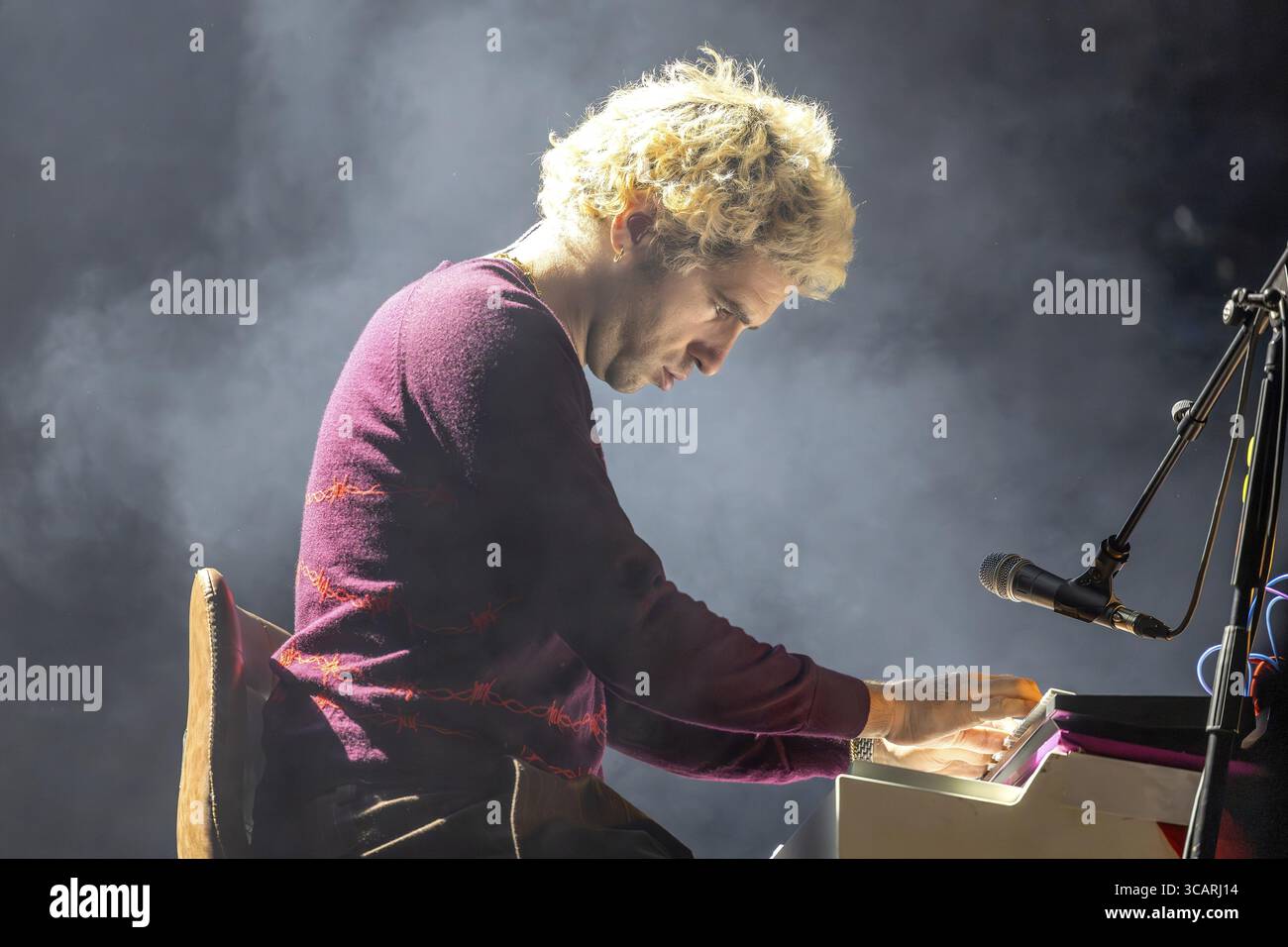 Conor Curley, Fontaines D.C., Post Punk, Music Band, Ireland, open air at the Citadel Music Festival, 05.08.2025, Zitadelle Spandau, Berlin, Germany < Stock Photo