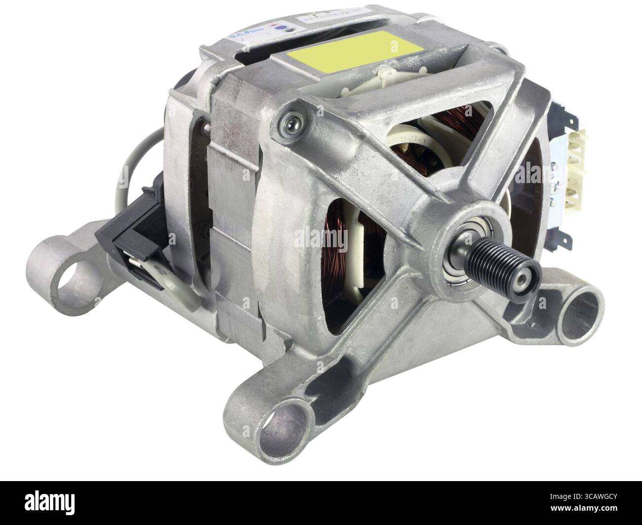 Electric motor for a washing machine. Mass production. Isolated on ...