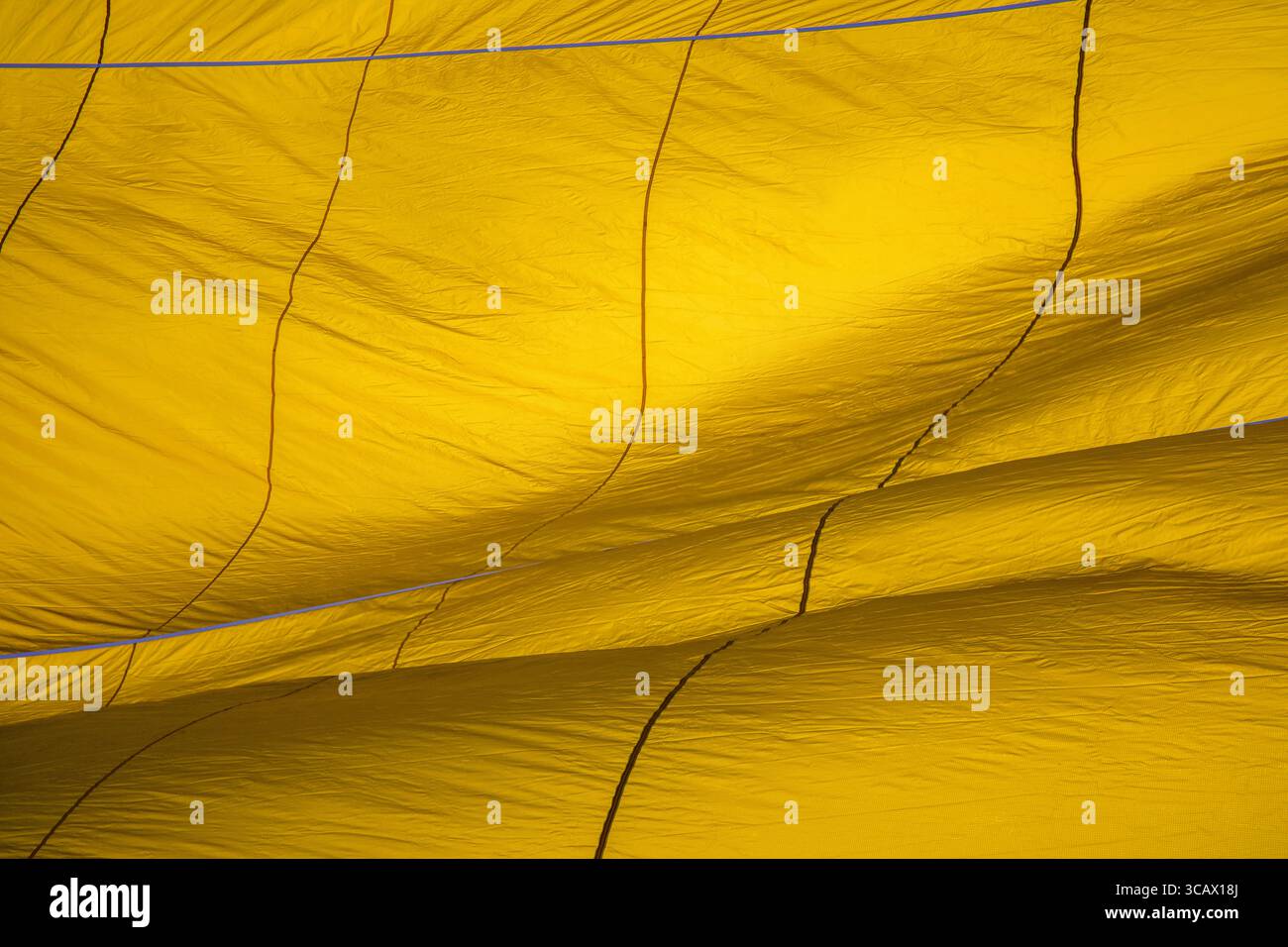 Hot Air Balloon; Inflating; UK Stock Photo
