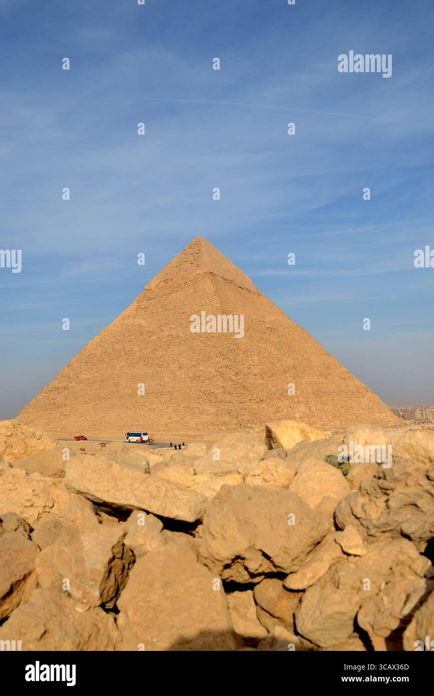The Pyramids of Giza, built as royal tombs during the Old Kingdom and ...