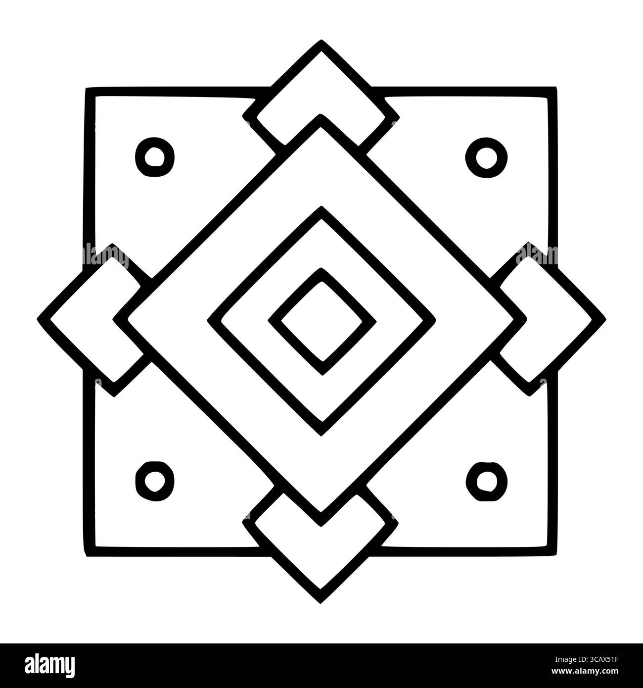 A stylish vector illustration featuring a unique geometric pattern ...