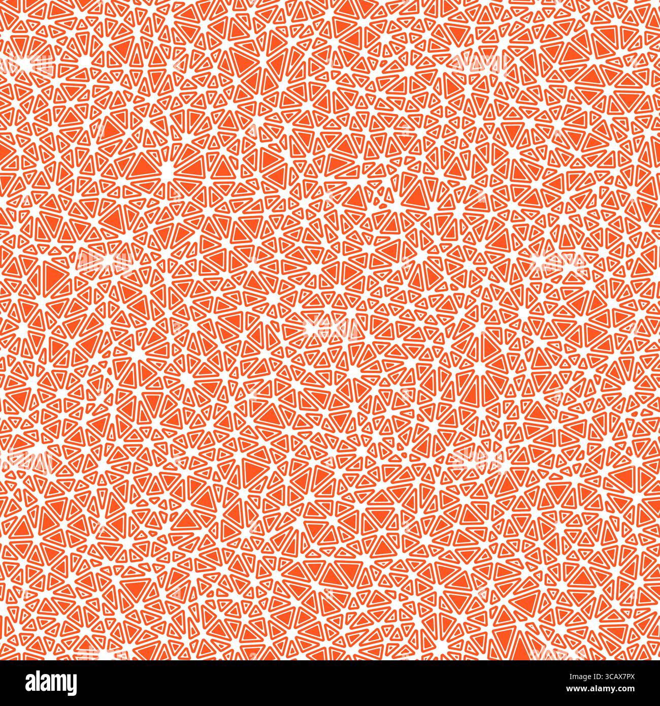 Tileable abstract background. Rounded solid shapes in frames. Small triangles size. Solid Color style. Repeatable pattern. Trending vector tiles. Stock Vector