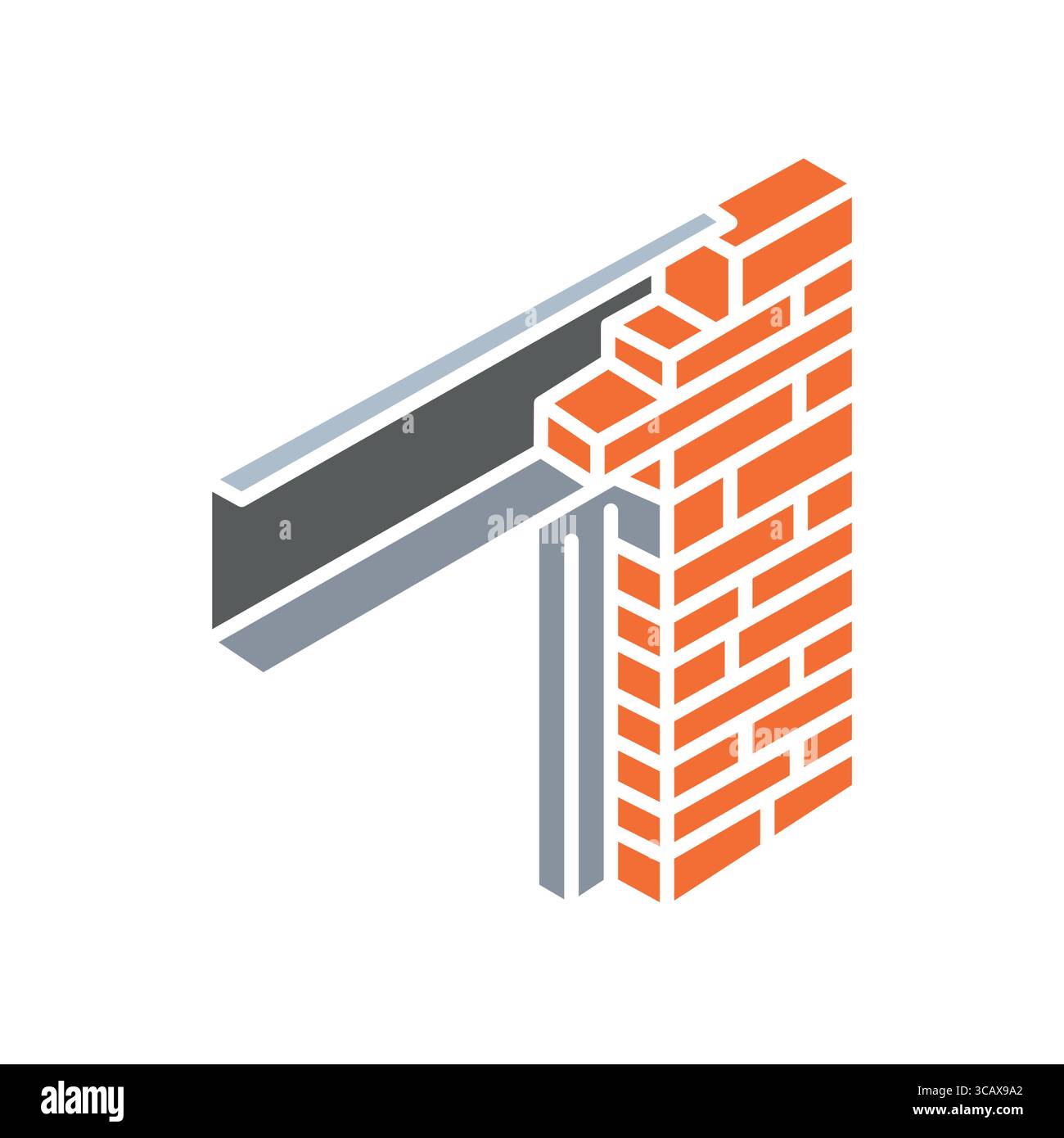 lintel color flat icon for apps and websites. Construction Elements ...