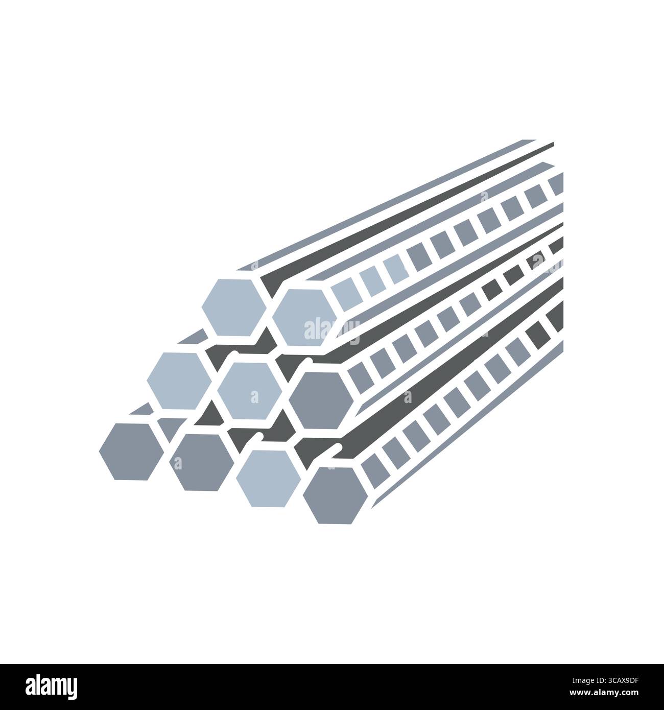 reinforcement bars color flat icon for apps and websites. Construction Elements. Modern simple icons for UI UX and branding Stock Vector