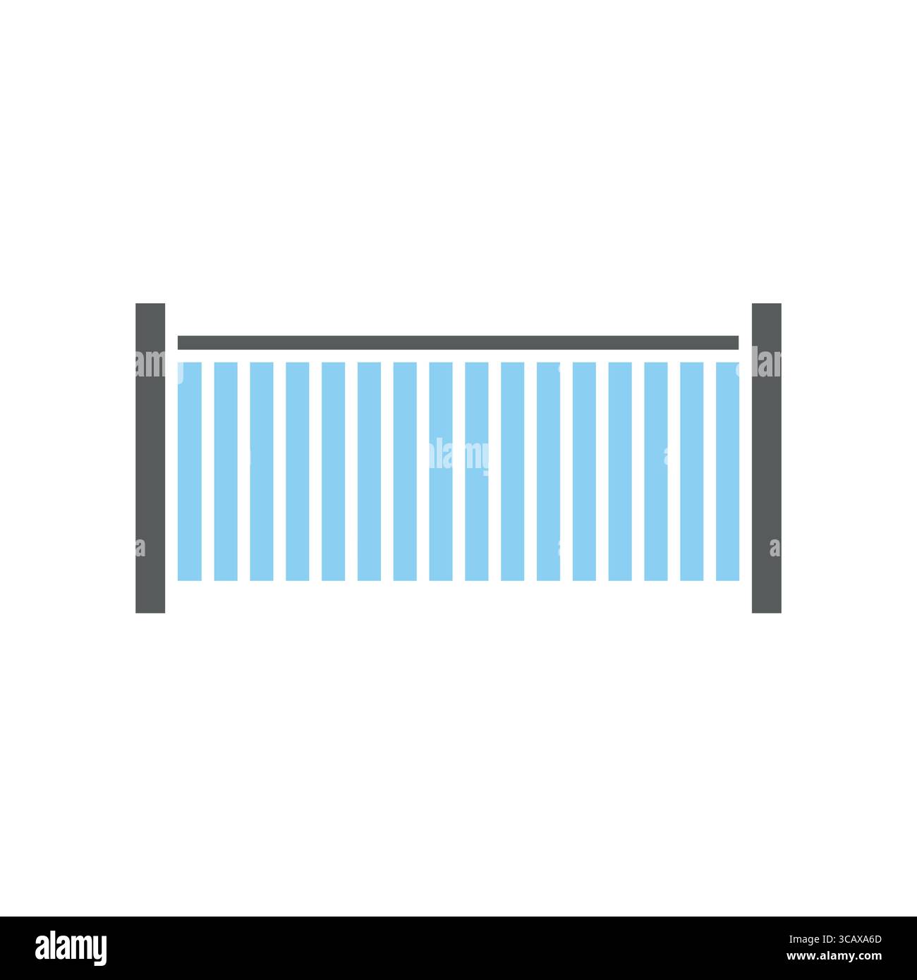 railing color flat icon for apps and websites. Construction Elements ...