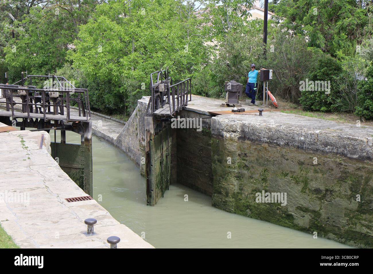 Canal du Midi, city of Béziers, Hérault department, France Stock Photo