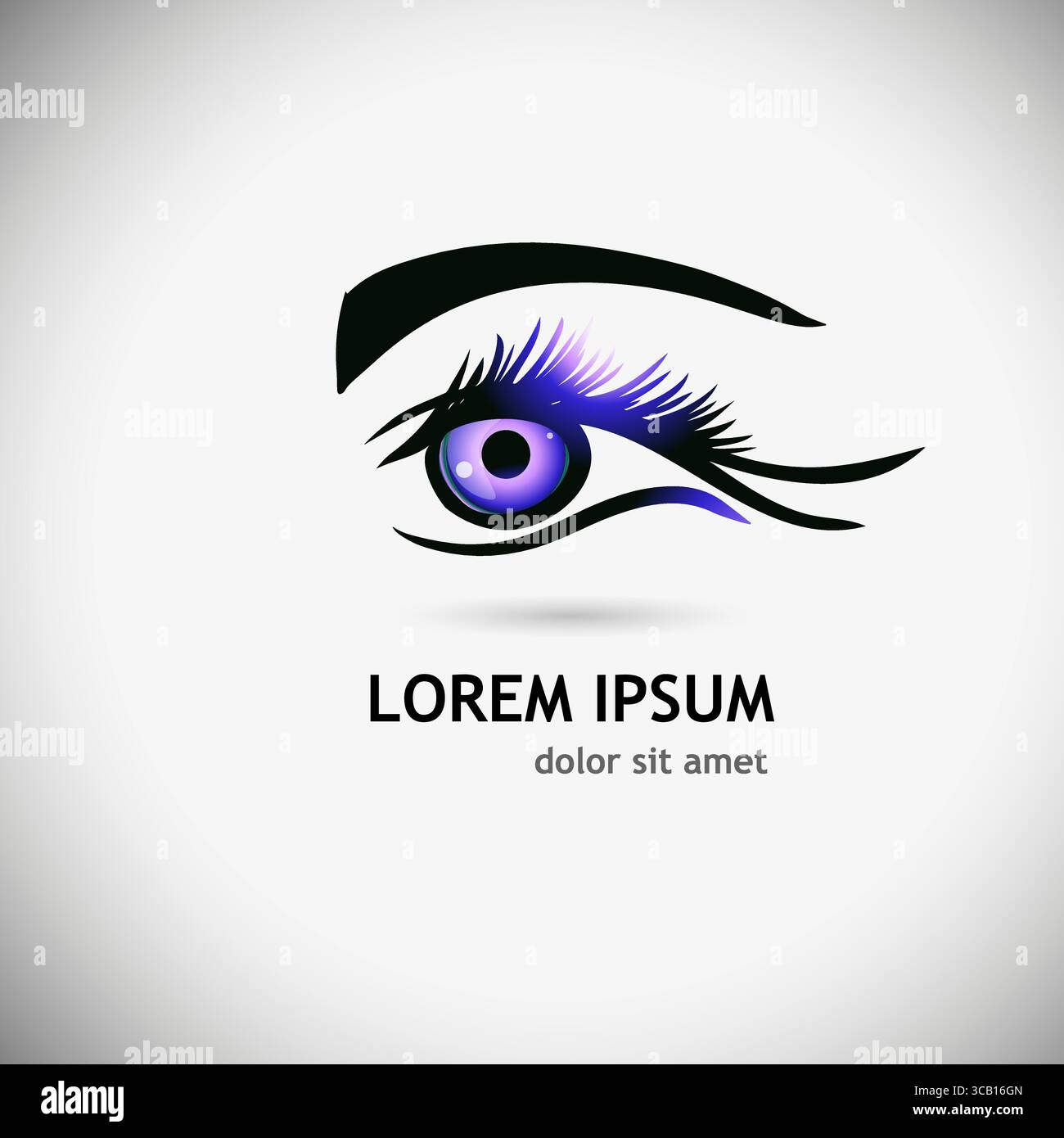 eye logo . hand drawn. Not AI, Vector illustration Stock Vector