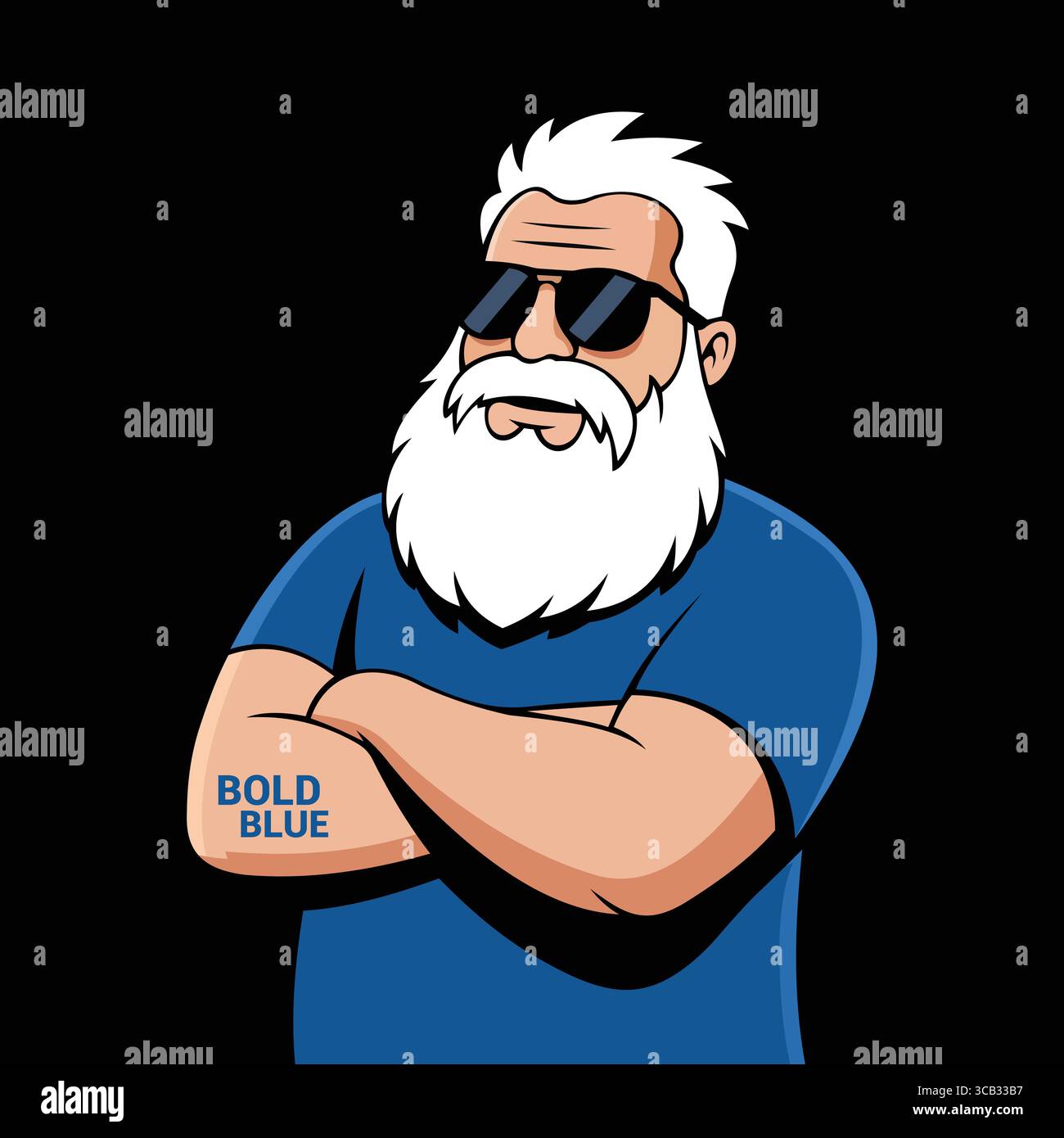 "Cool Grandpa with Attitude" Stock Vector