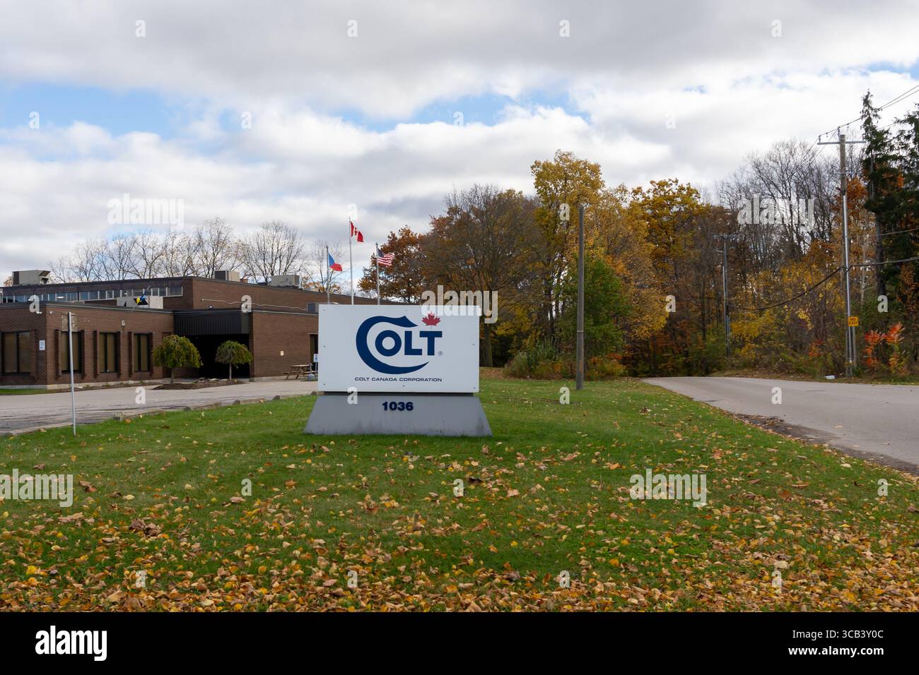 Colt Canada facility at 1036 Wilson Avenue, Kitchener, ON, Canada. Stock Photo