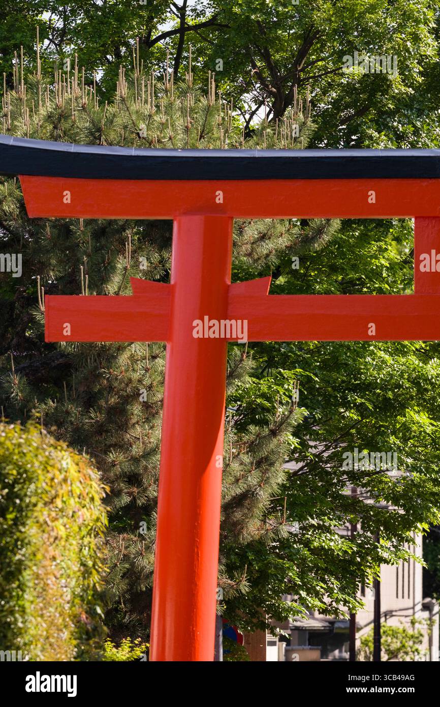 Traditional torii gate stands hi-res stock photography and images - Alamy