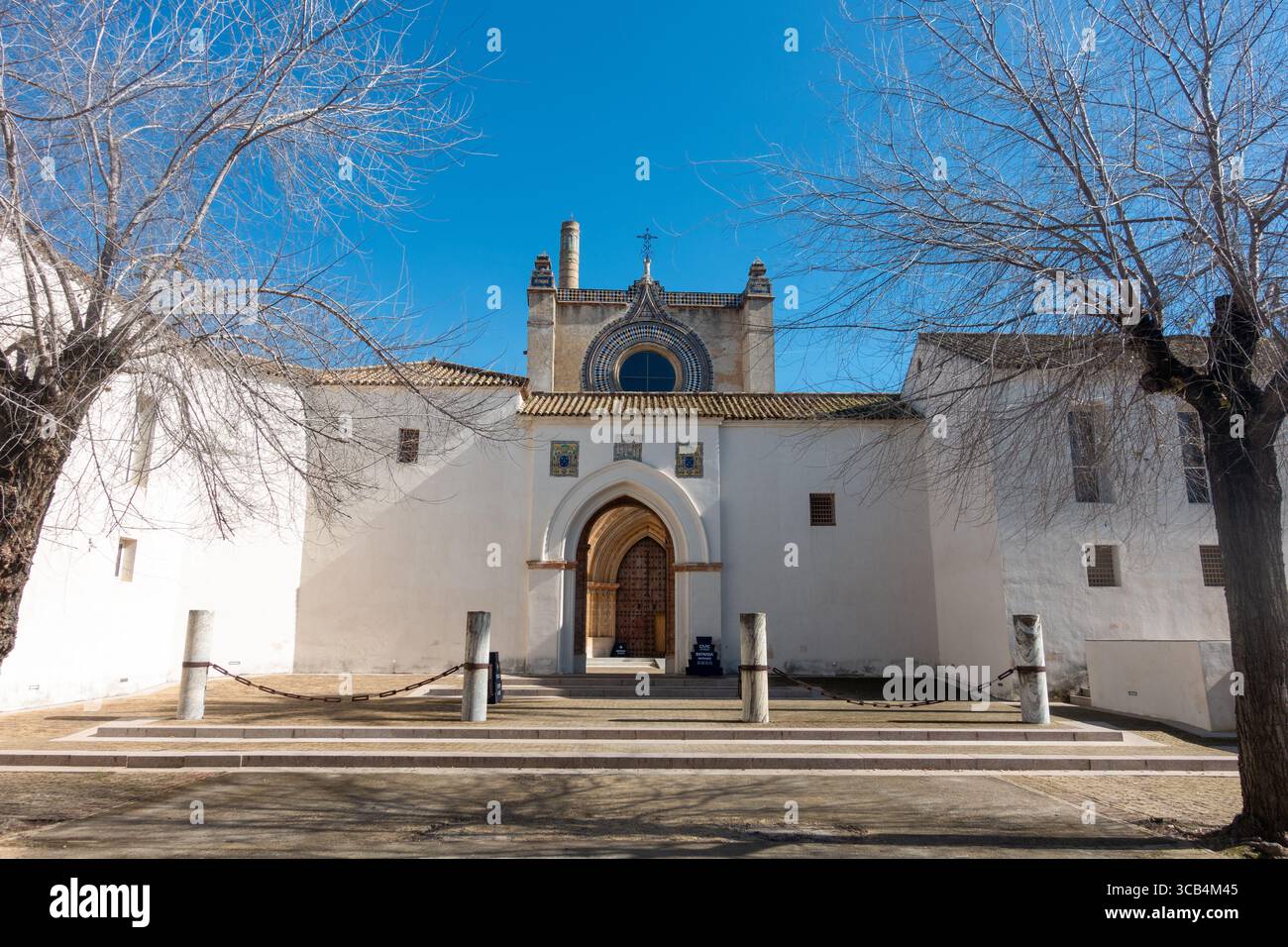Famous Andalusian Contemporary Art Center CAAC Courtyard Entrance Seville Spain. Andalucian and International Artist Exhibition, Santa Maria Monastery Stock Photo