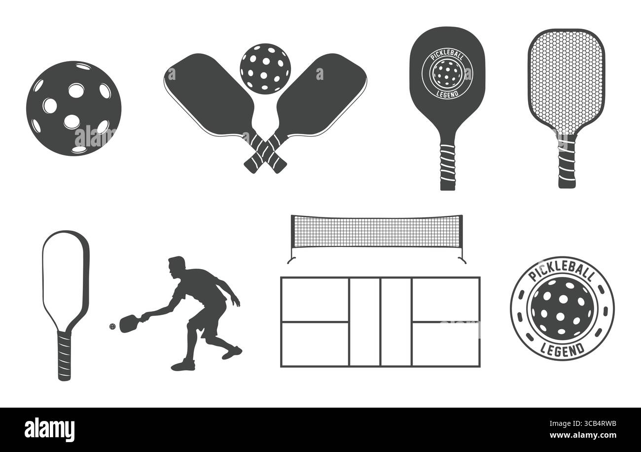Pickleball Racket Svg Pickleball Bundle Svg, Pickleball Bundle Silhouette, Pickleball Svg ...
