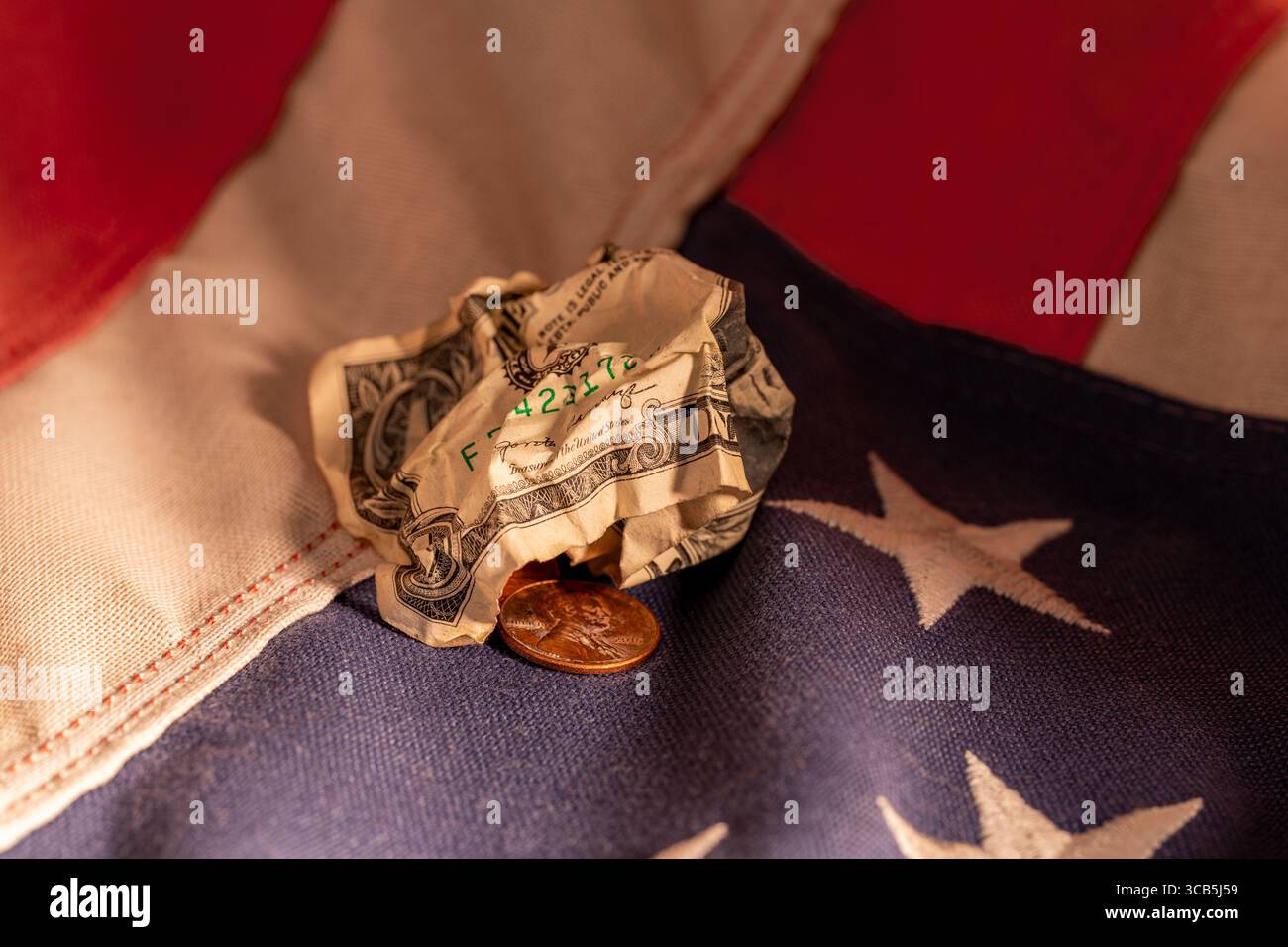Conceptual image illustrating market forces, with visual metaphors for growth, decline, and balance, shot in Raleigh, North Carolina, USA. Stock Photo