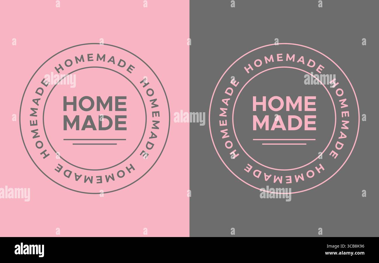 Homemade Product Label Vector Design Set Stock Vector
