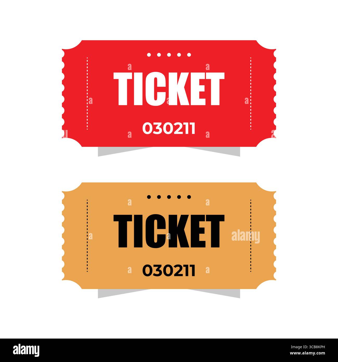 Ticket with Number Vector on White Background Stock Vector Image & Art ...