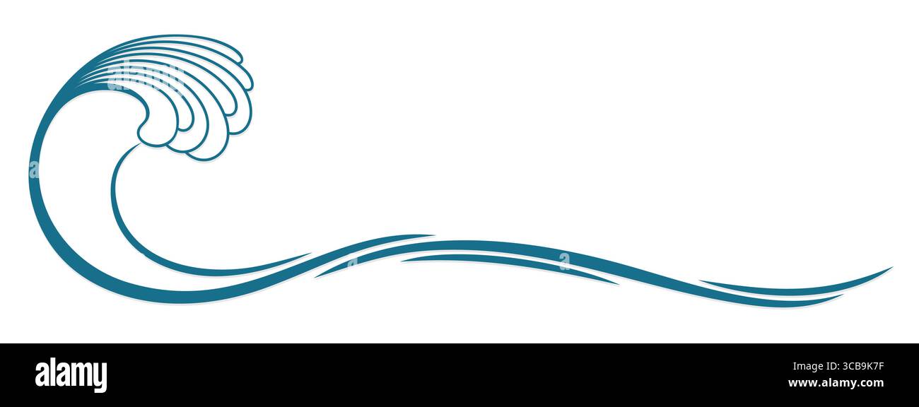 Symbol of the big blue wave Stock Vector Image & Art - Alamy