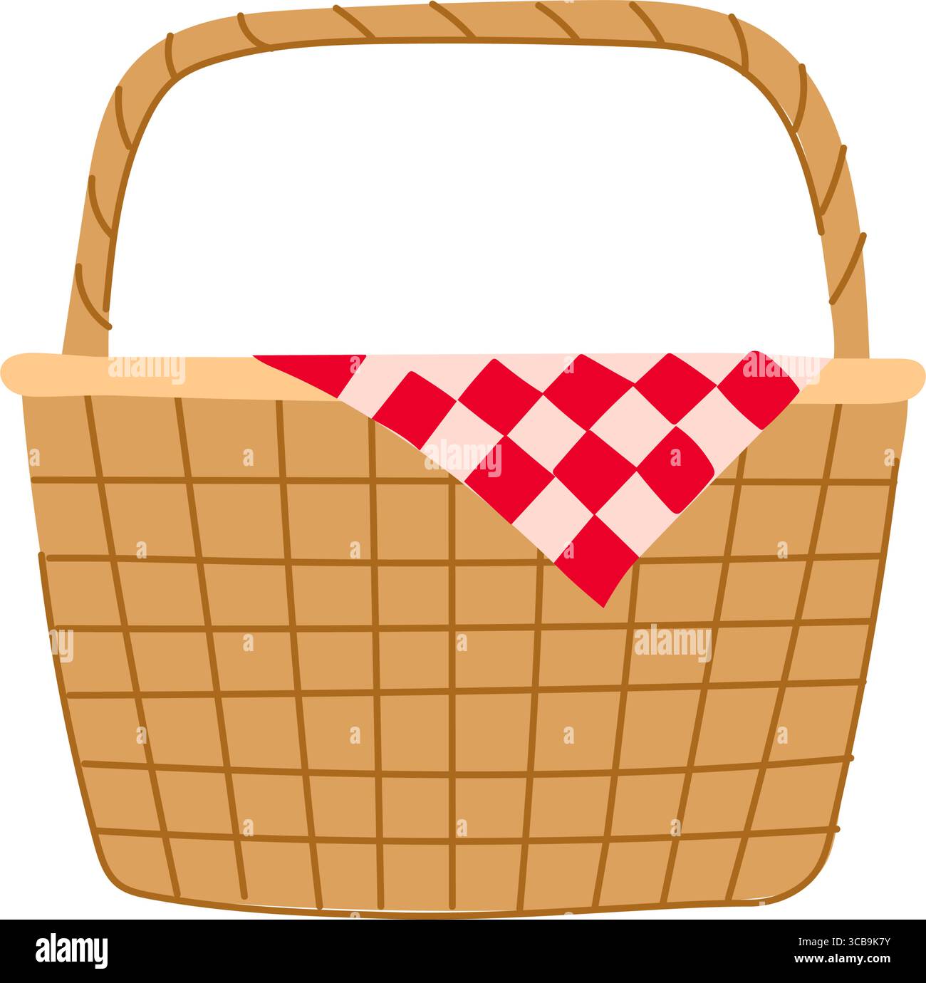 food picnic basket cartoon vector illustration Stock Vector Image & Art ...