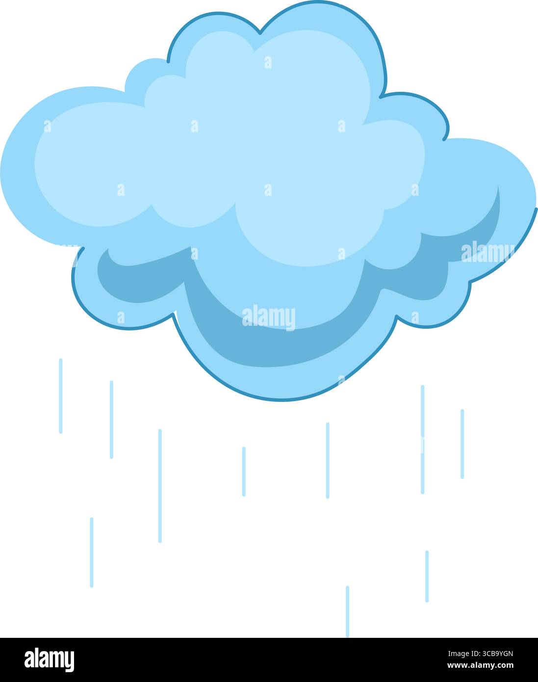 thunder rain cloud cartoon vector illustration Stock Vector Image & Art ...