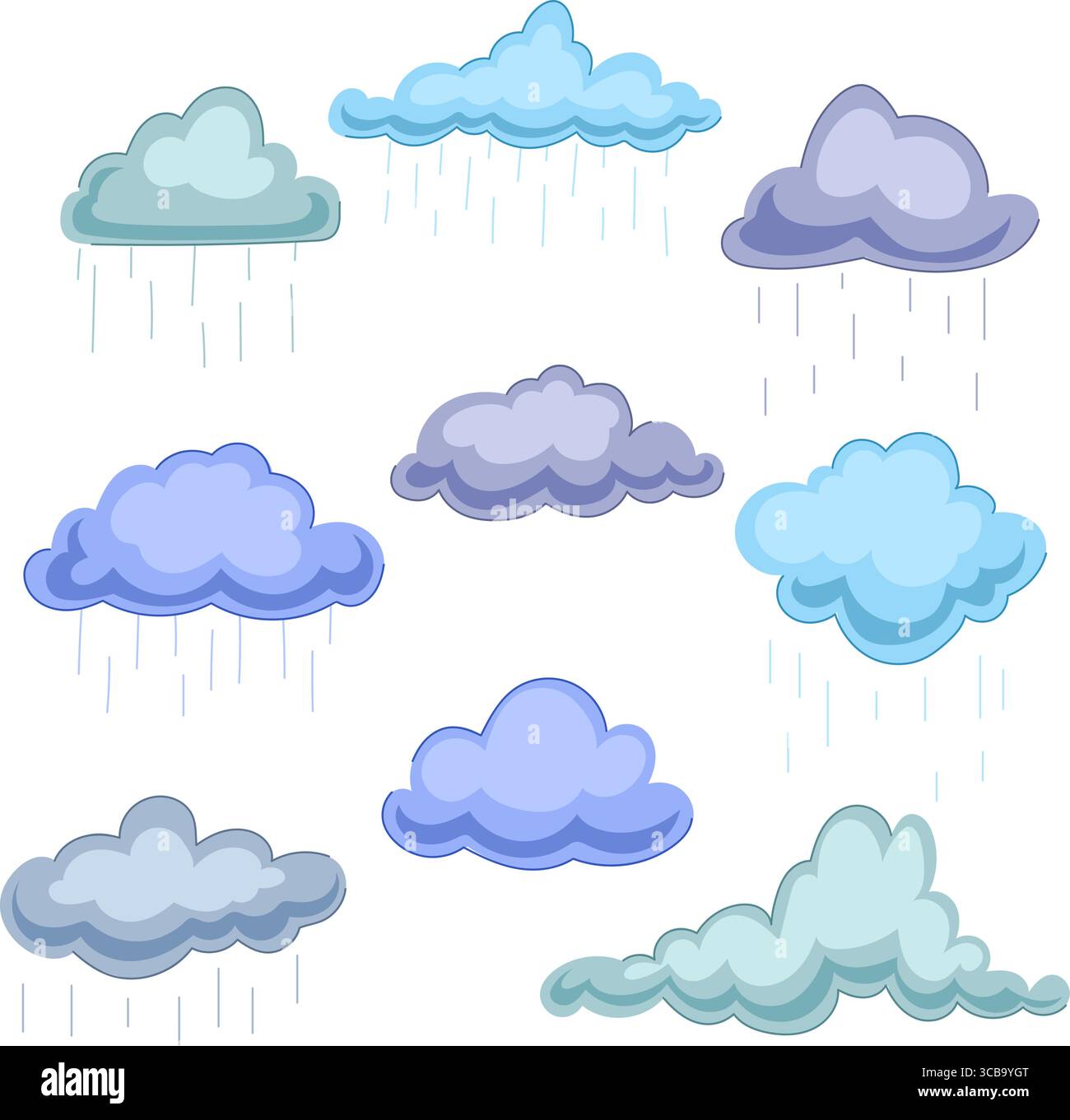 rain cloud set cartoon vector illustration Stock Vector Image & Art - Alamy