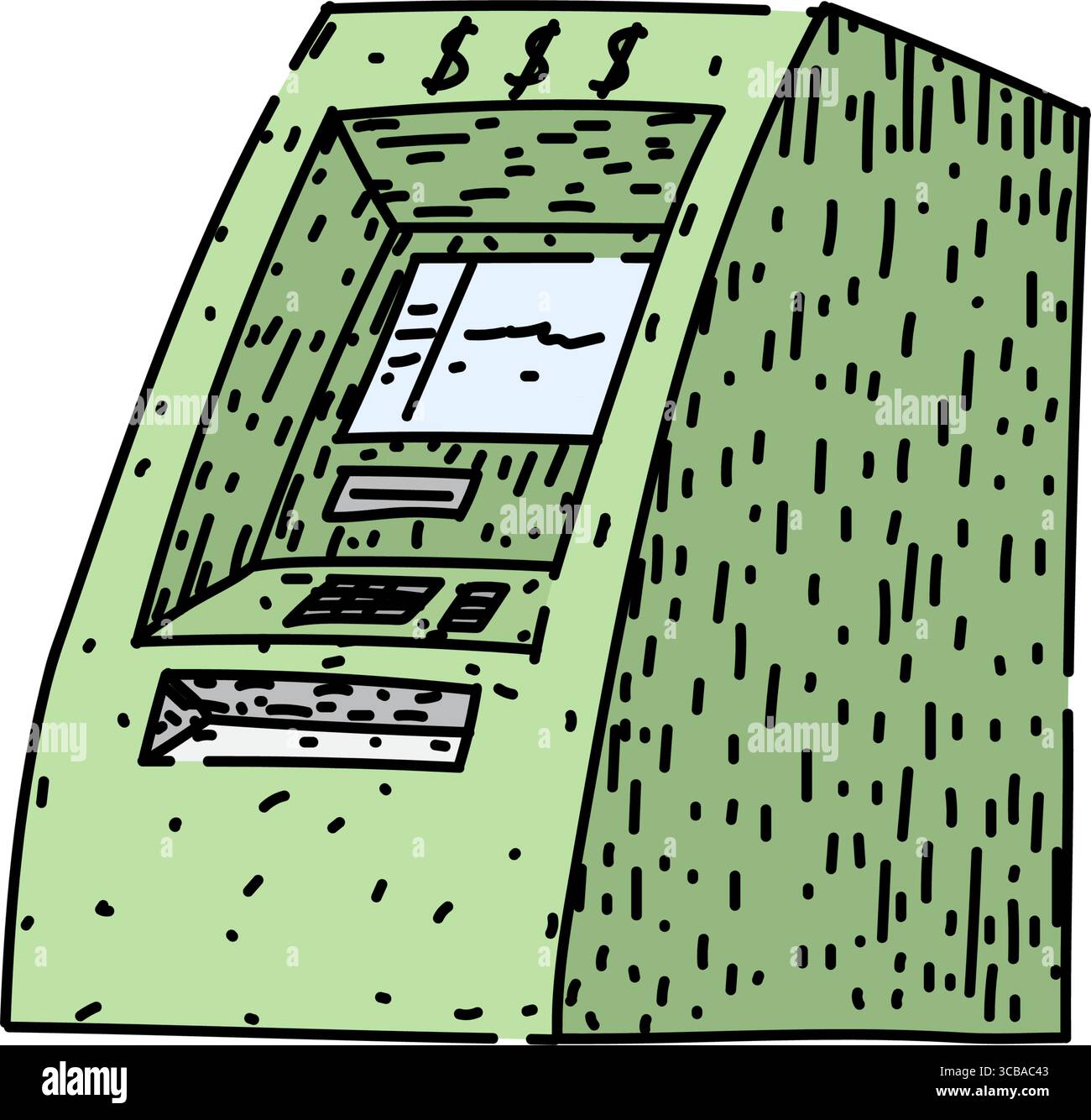 balance atm machine sketch hand drawn vector Stock Vector Image & Art ...