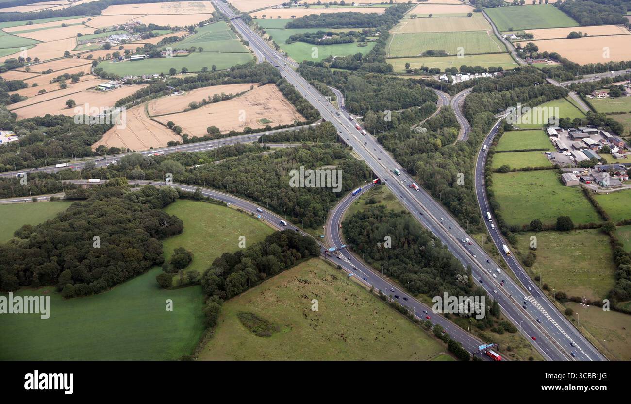 M6 motorway with the m56 junction hi-res stock photography and images ...