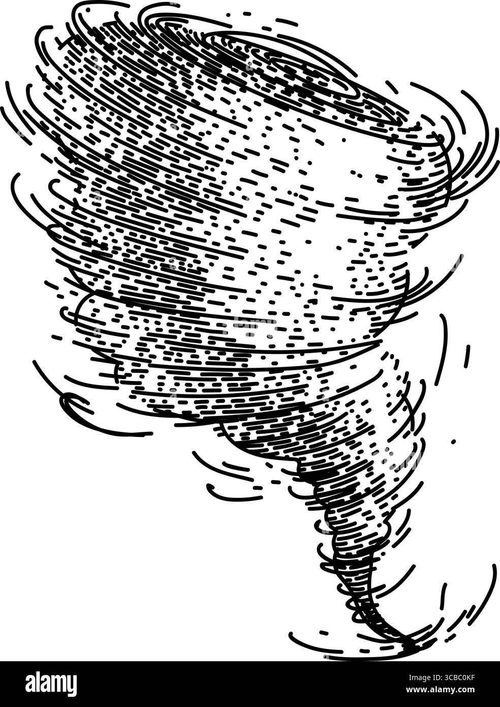 twister tornado sketch hand drawn vector Stock Vector