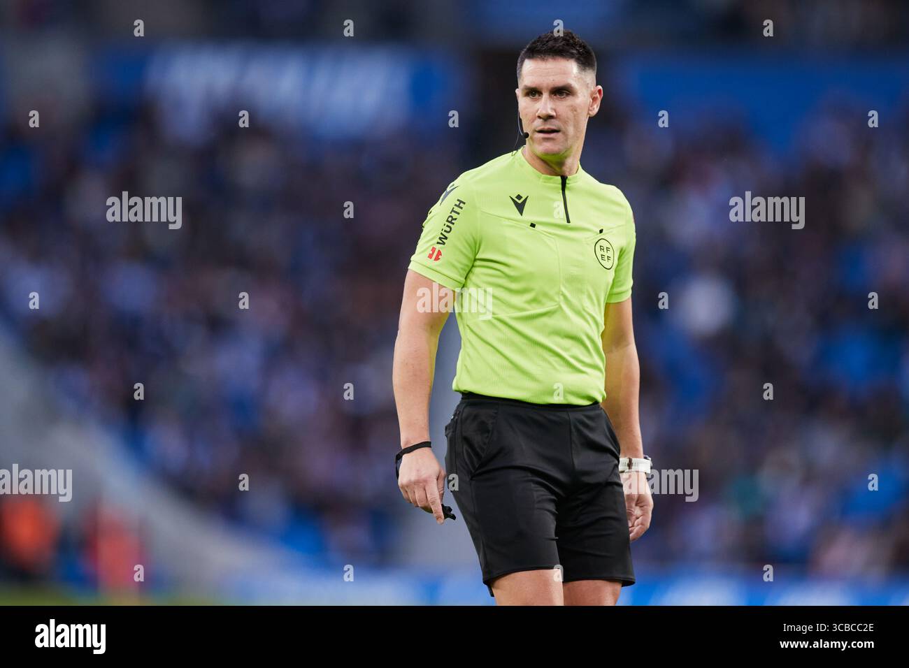 November 26, 2023: Miguel Angel Ortiz Arias looks on during the LaLiga EA Sports match between Real Sociedad and Sevilla FC at Reale Arena on November 26, 2023, in San Sebastian, Spain. (Credit Image: © Ricardo Larreina/AFP7 via ZUMA Press Wire) Stock Photo