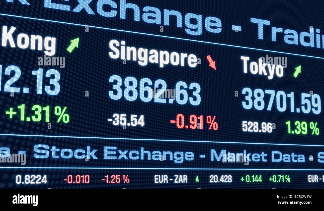 Stock exchange board singapore hi-res stock photography and images - Alamy
