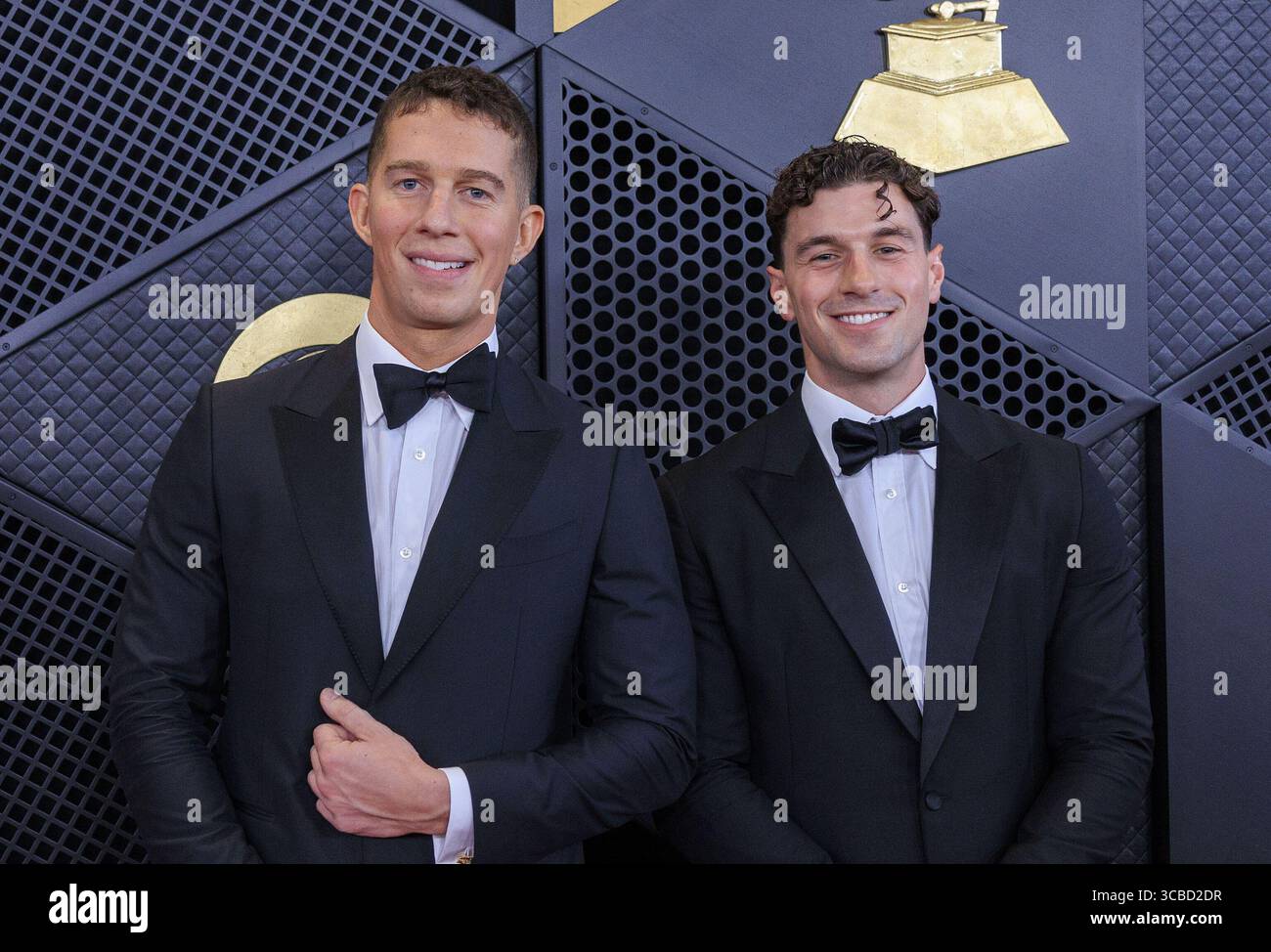 February 4, 2024, Los Angeles, California, USA: Gordon Von Steiner and  George Archbold on the red carpet at the 66th Grammy Awards held at Crypto.com  Arena in Los Angeles, California on Sunday