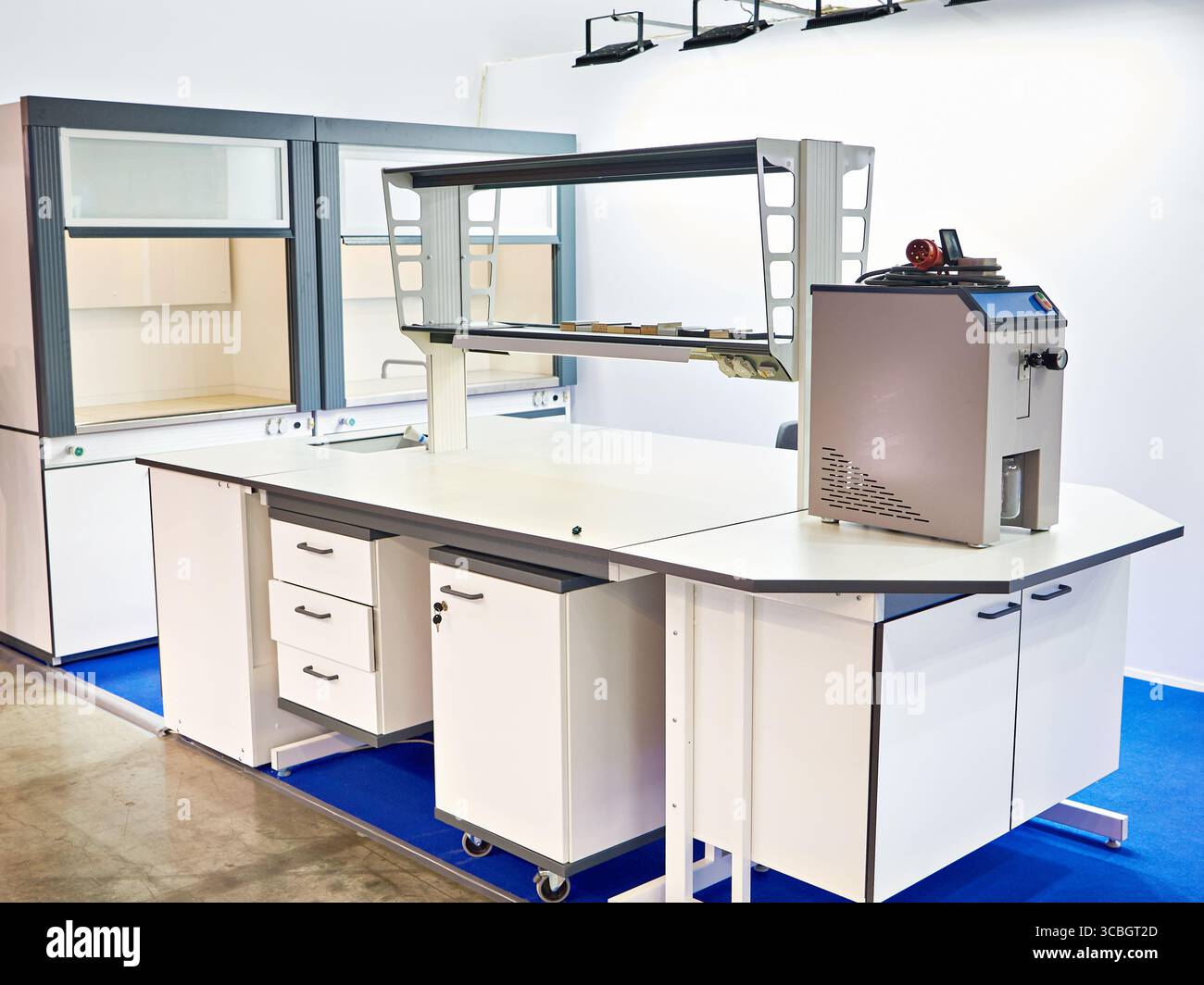 Furniture for a chemical laboratory at the exhibition Stock Photo - Alamy
