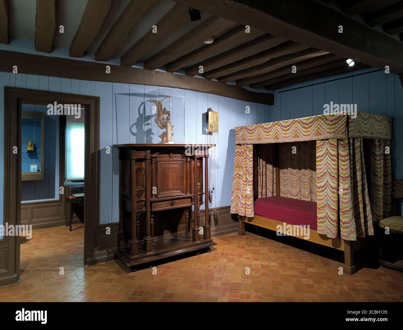 The Maison des Champs, home to the Pierre Corneille Museum, in Petit-Couronne, Normandy : the writer's room. 1st August 2025 Photo Damien Grenon credi Stock Photo