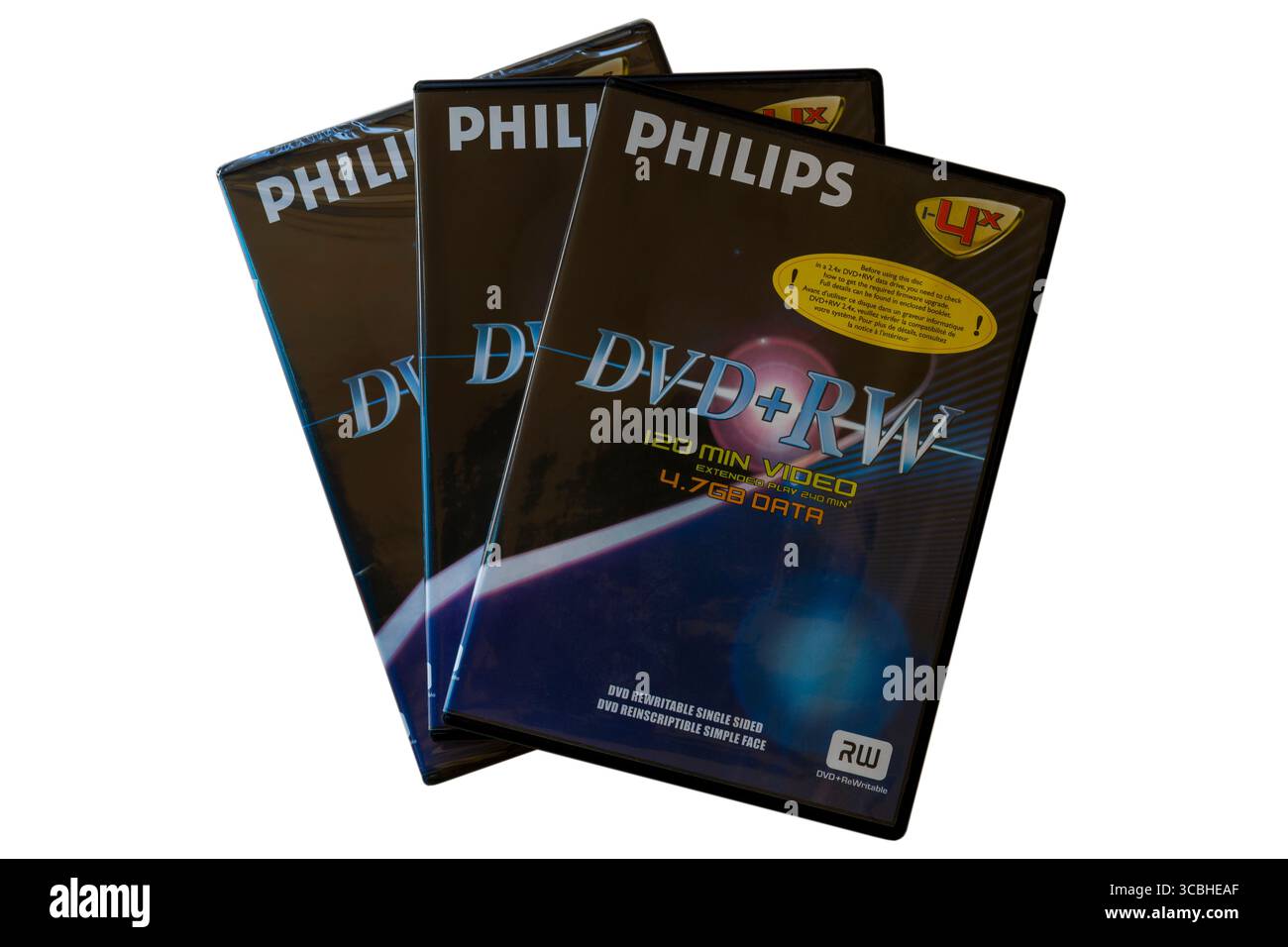 3 three Philips DVD+RW DVD recordable disc DVDs recordable discs ...