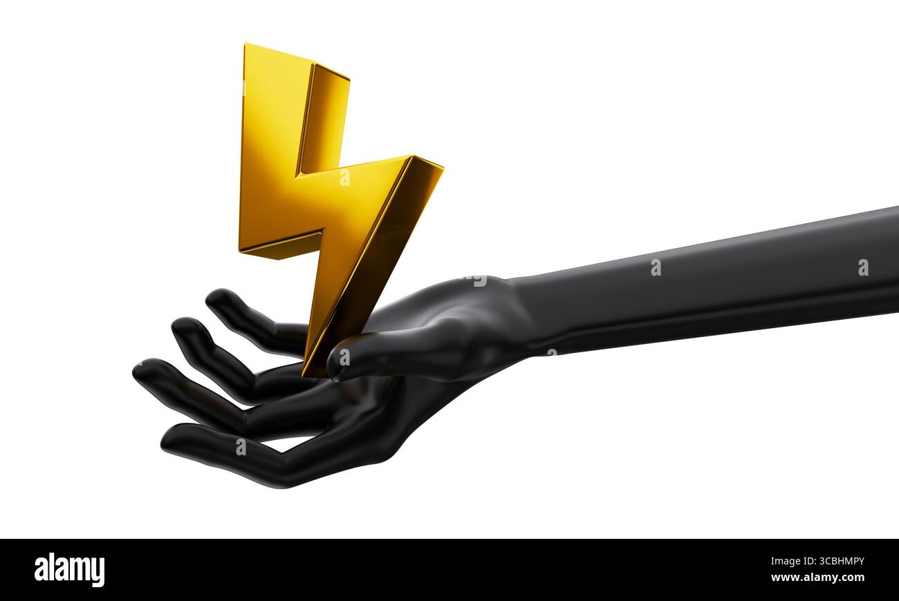 Hand holding lightning bolt hi-res stock photography and images - Alamy