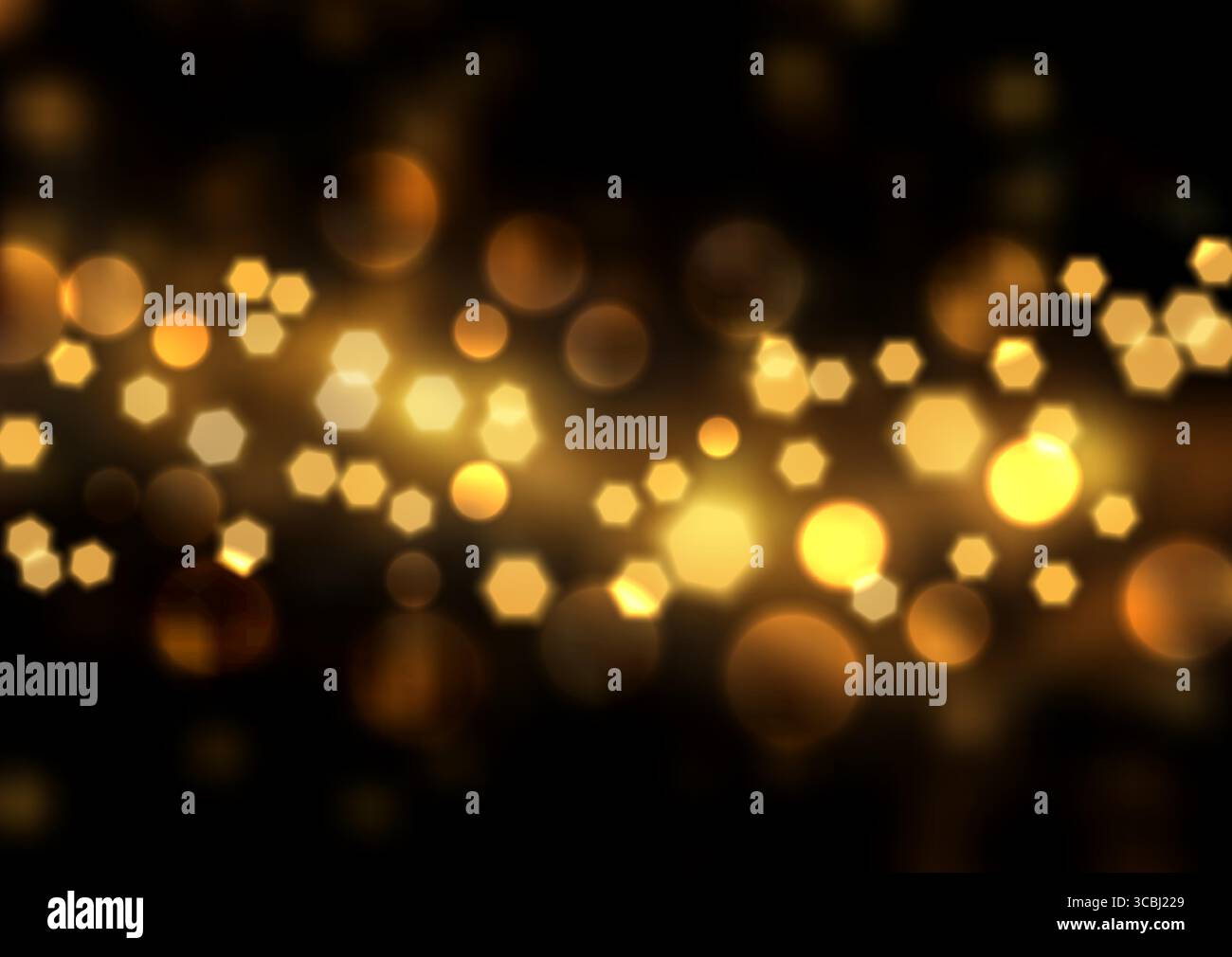 Christmas background with a golden bokeh lights design Stock Vector ...