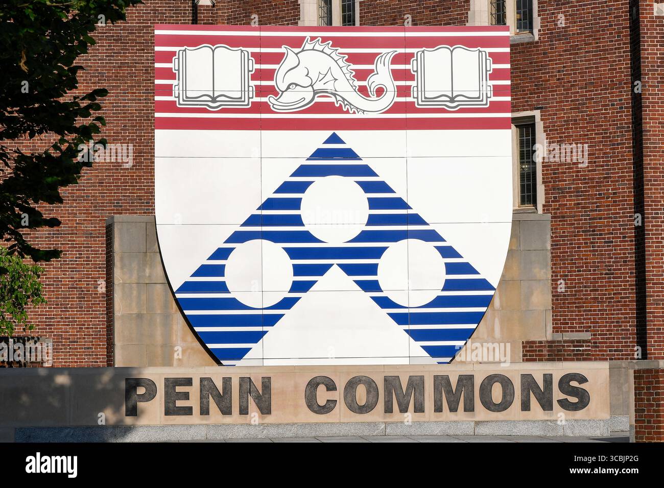 PHILADELPHIA, PA - JULY 17: A general view of signage for Penn Commons ...