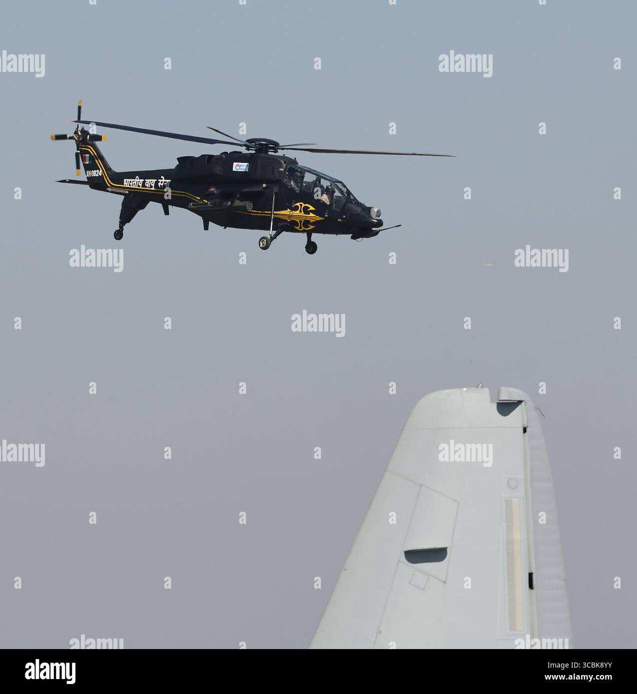 February 14, 2023, Bengaluru, Karnataka, India: Aero India Air Display on the second day (Credit Image: © Seshadri Sukumar/ZUMA Press Wire) Stock Photo