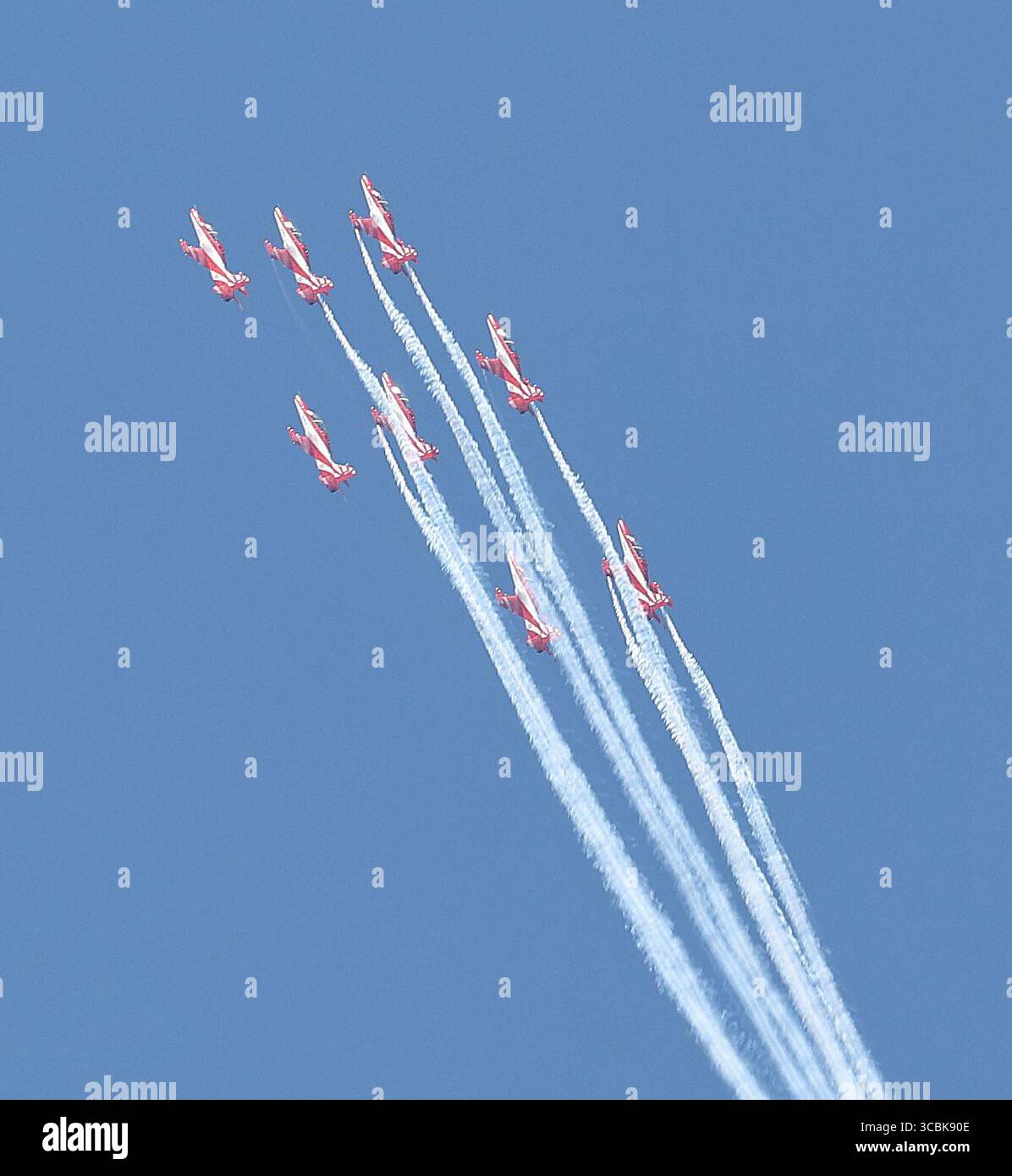 February 14, 2023, Bengaluru, Karnataka, India: Aero India Air Display on the second day (Credit Image: © Seshadri Sukumar/ZUMA Press Wire) Stock Photo