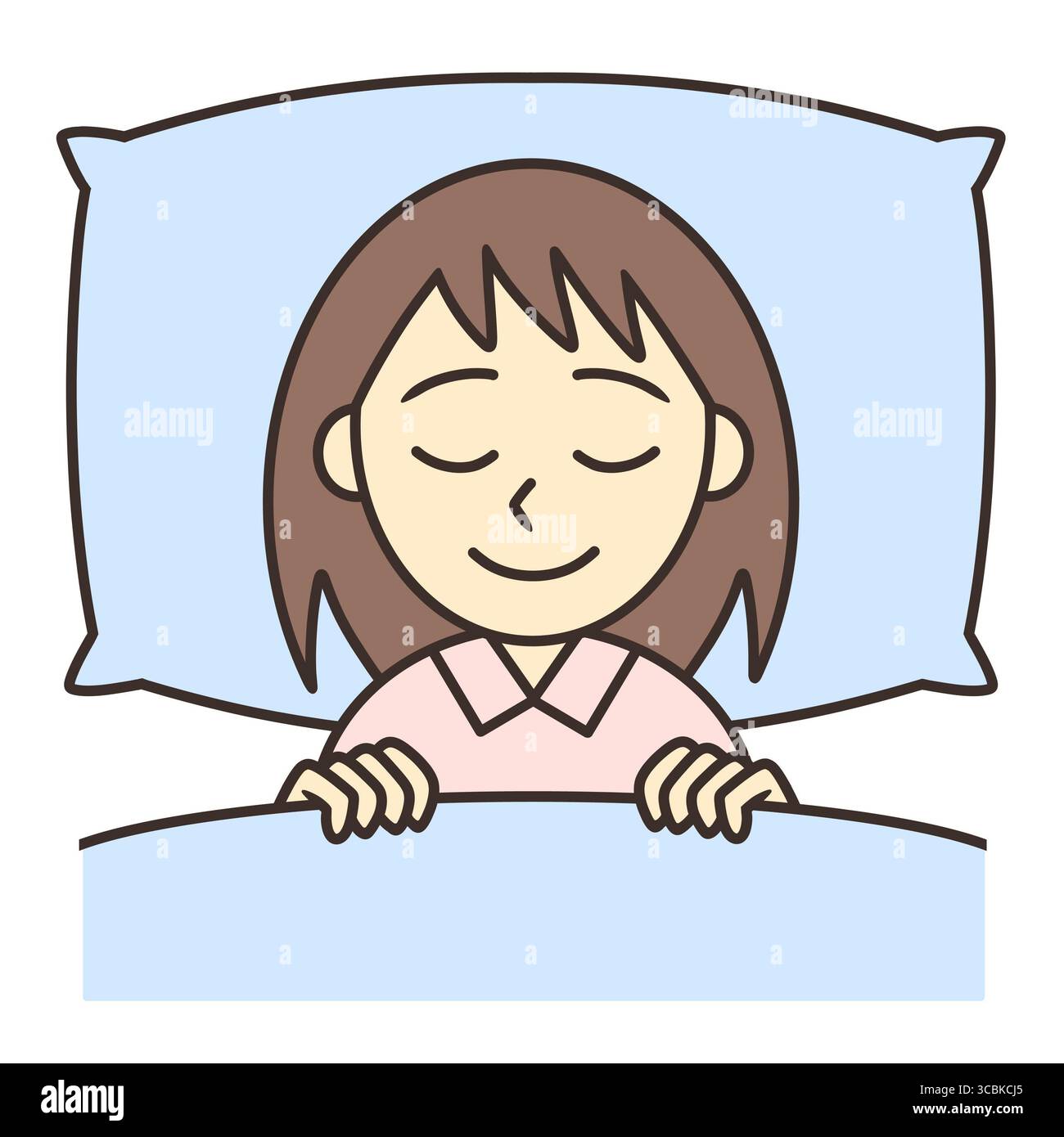 Illustration drawing young woman Cut Out Stock Images & Pictures - Alamy