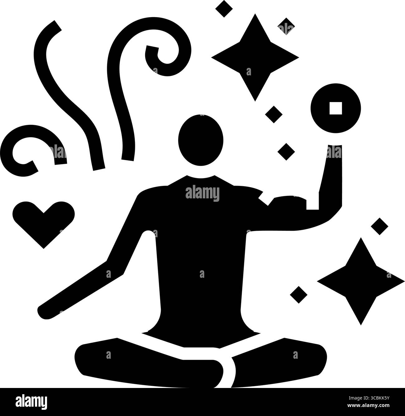 holistic inclusive fitness glyph icon vector illustration Stock Vector