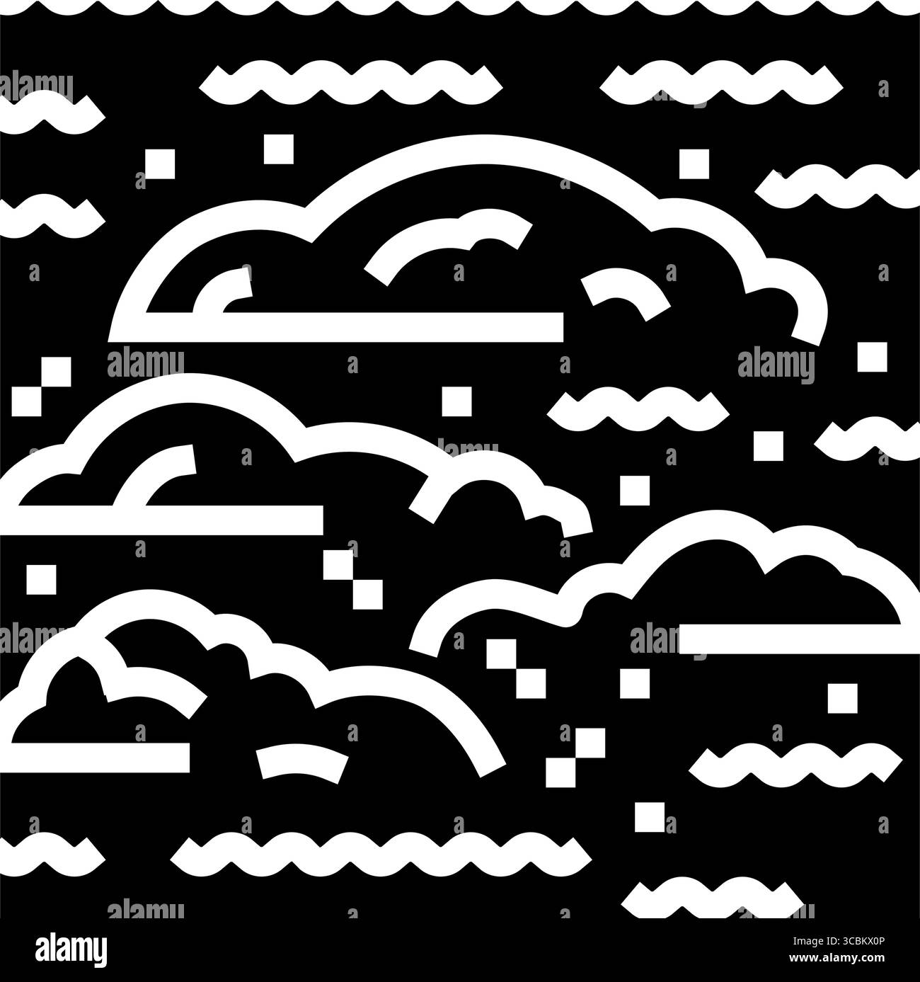 foamy polluted river water glyph icon vector illustration Stock Vector ...