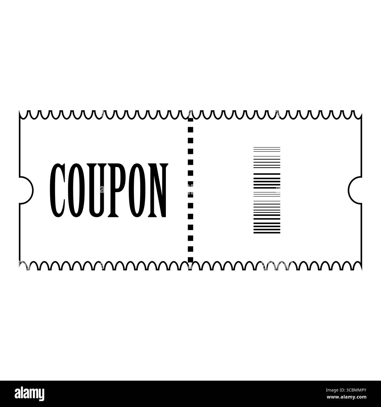 Black and White Coupon and Discount Ticket Outline Vector Stock Vector ...
