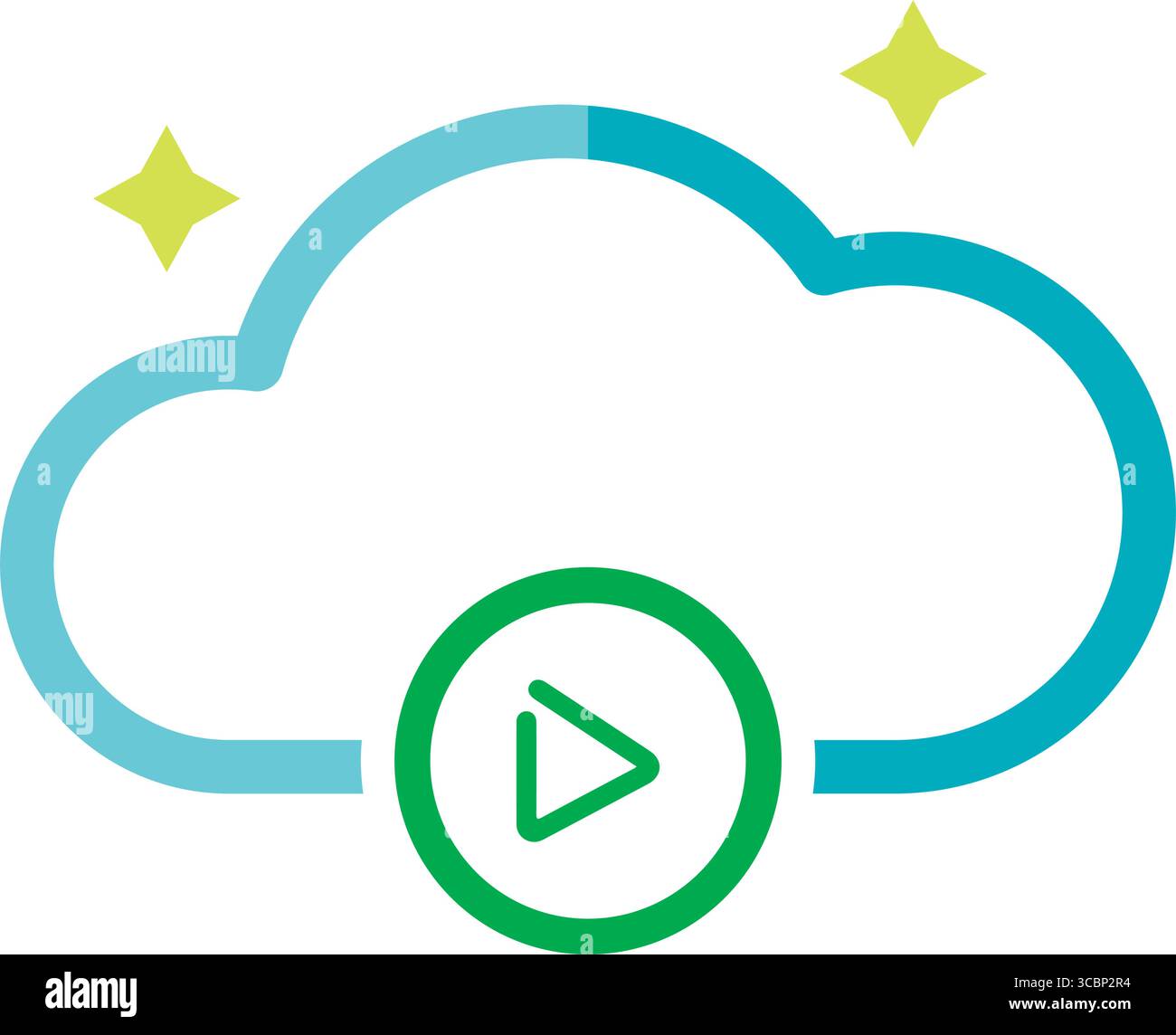Cloud streaming with stars. Vector Stock Vector Image & Art - Alamy