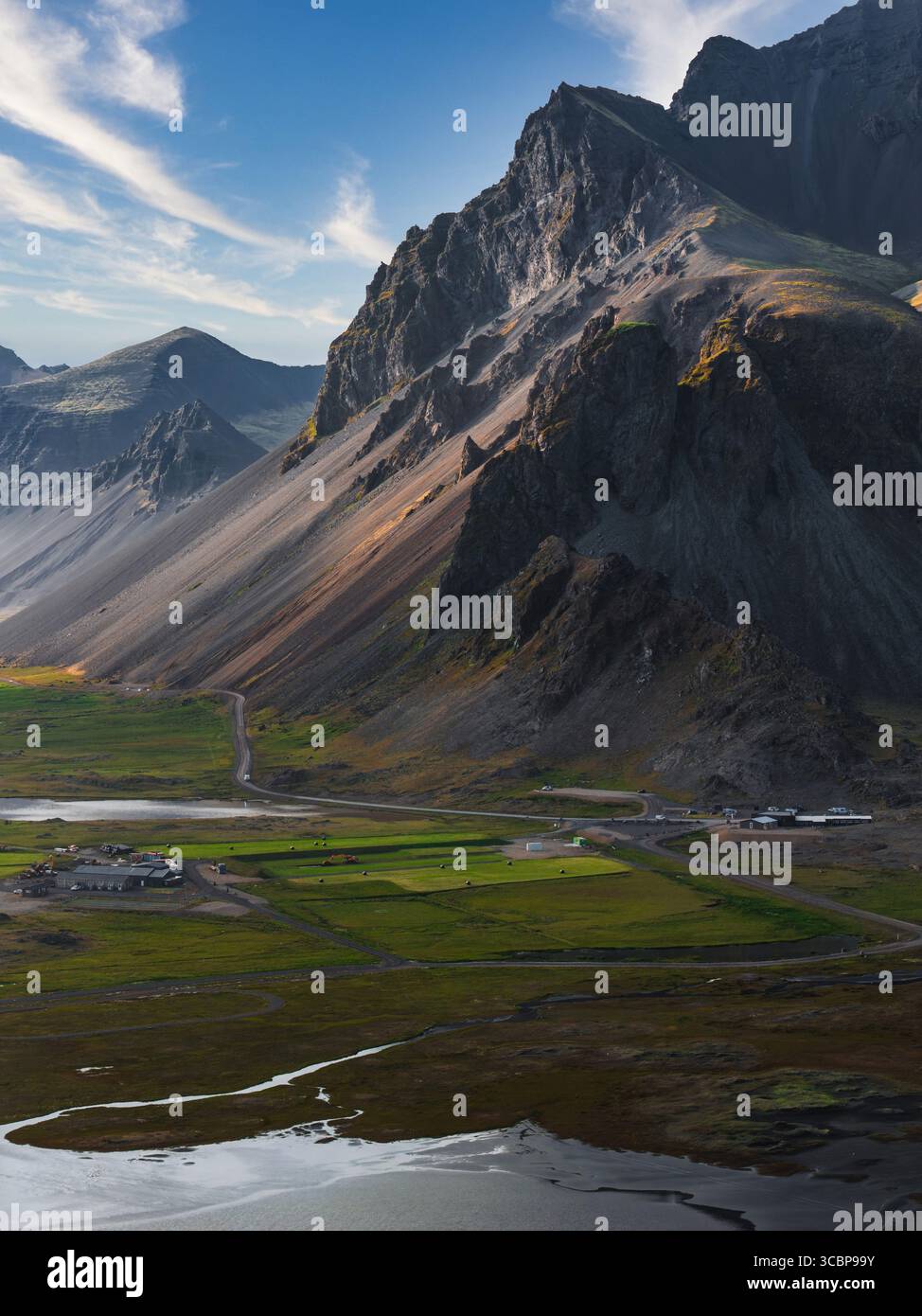Aerial view jagged mountains hi-res stock photography and images - Alamy