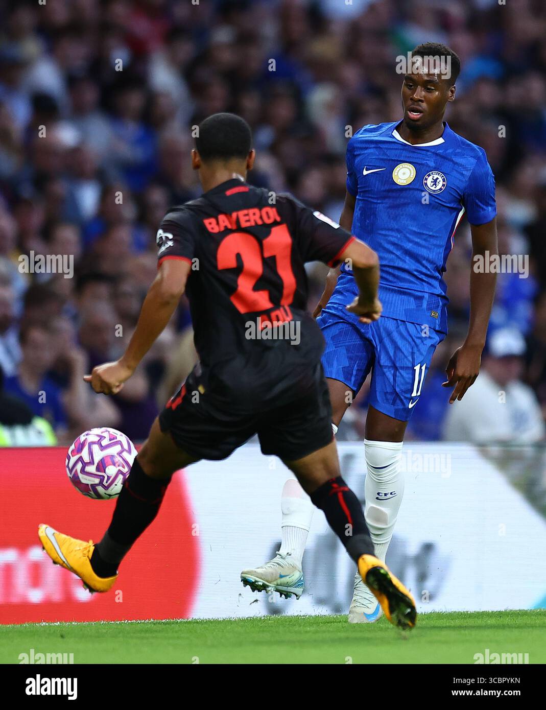 Jamie Gittens of Chelsea during Chelsea and Bayern Leverkusen football ...