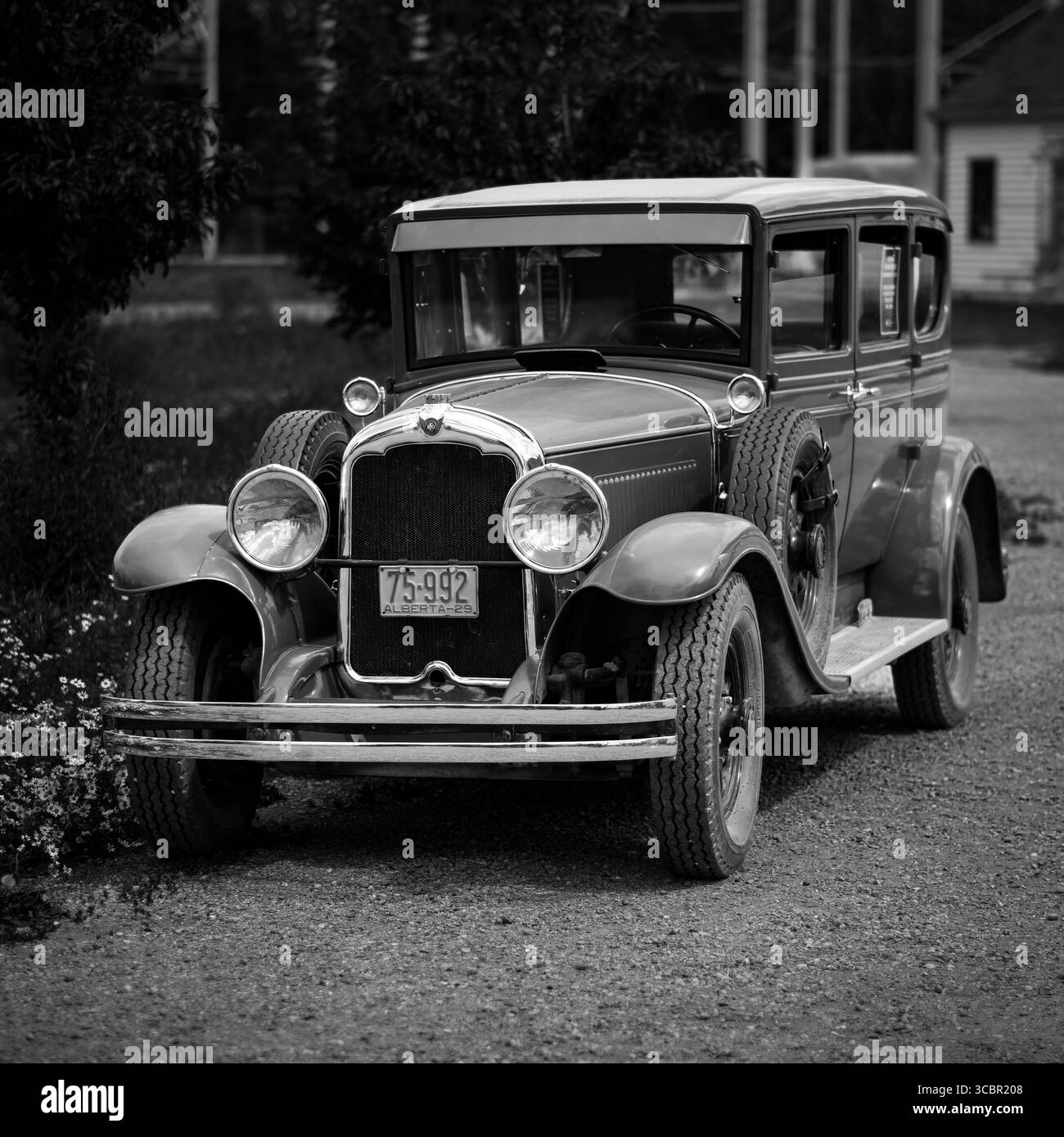 Classic white retro car Black and White Stock Photos & Images - Alamy