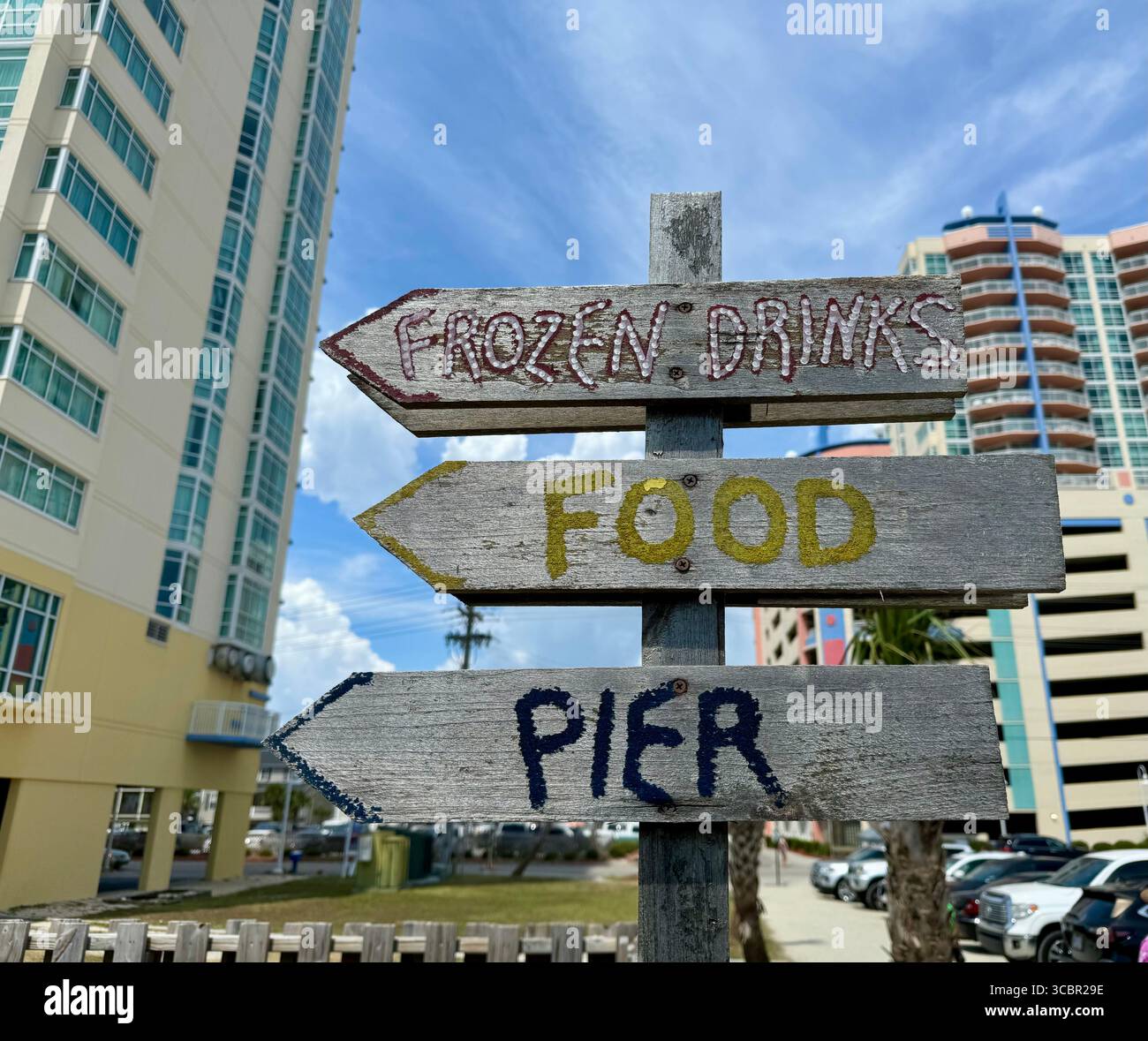 Directional signage, North Myrtle Beach - Smartphone Captured Stock Image