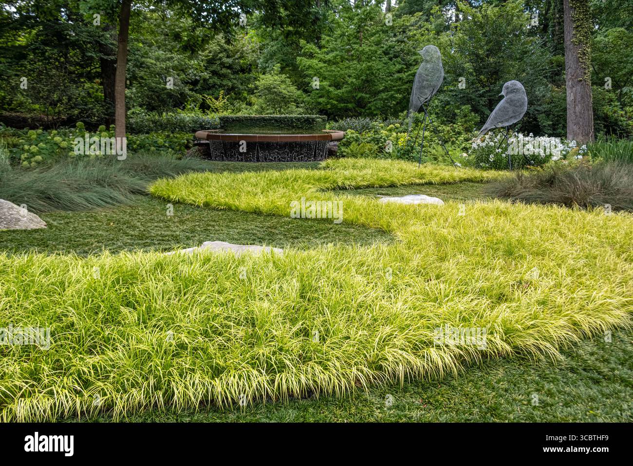 Beautifully landscaped Anne Cox Chambers Garden at the Atlanta Botanical Garden in Midtown Atlanta, Georgia. (USA) Stock Photo